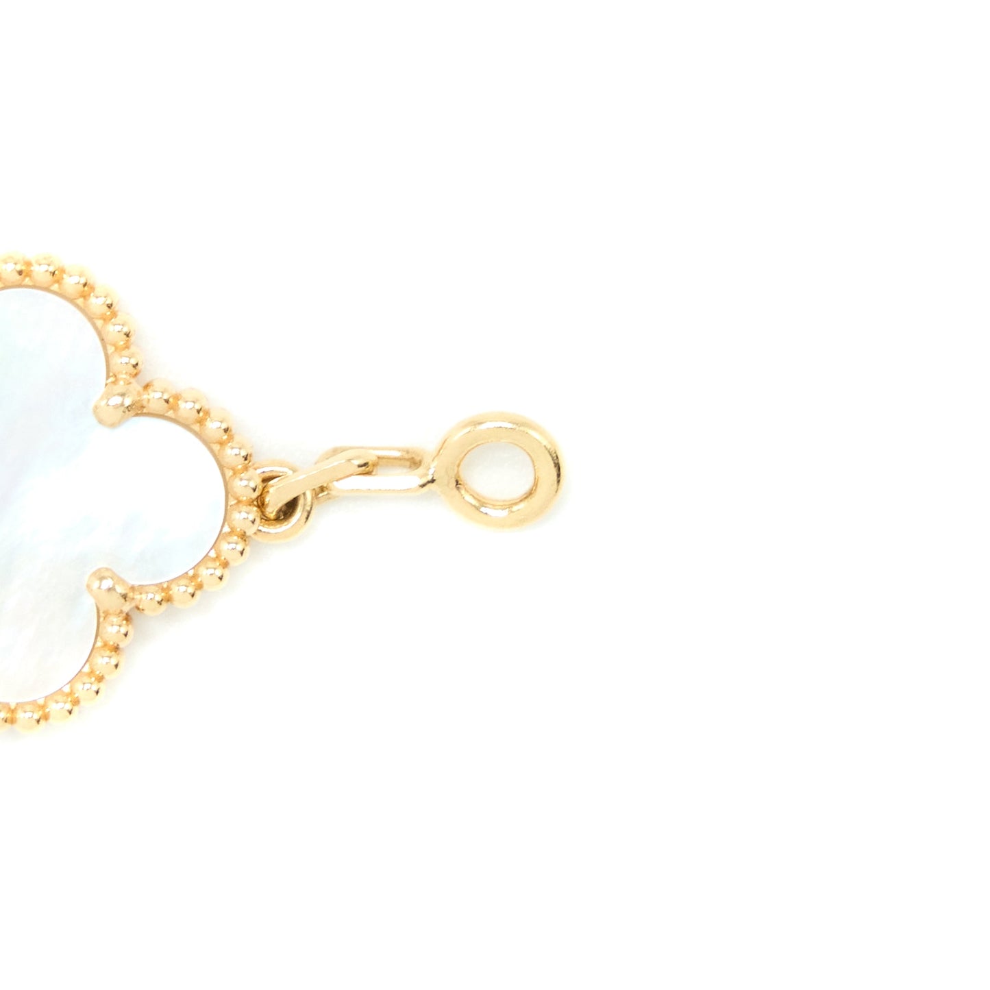 Van Cleef & Arpels Vintage Alhambra Bracelet 5 Motifs Mother Of Pearl Yellow Gold