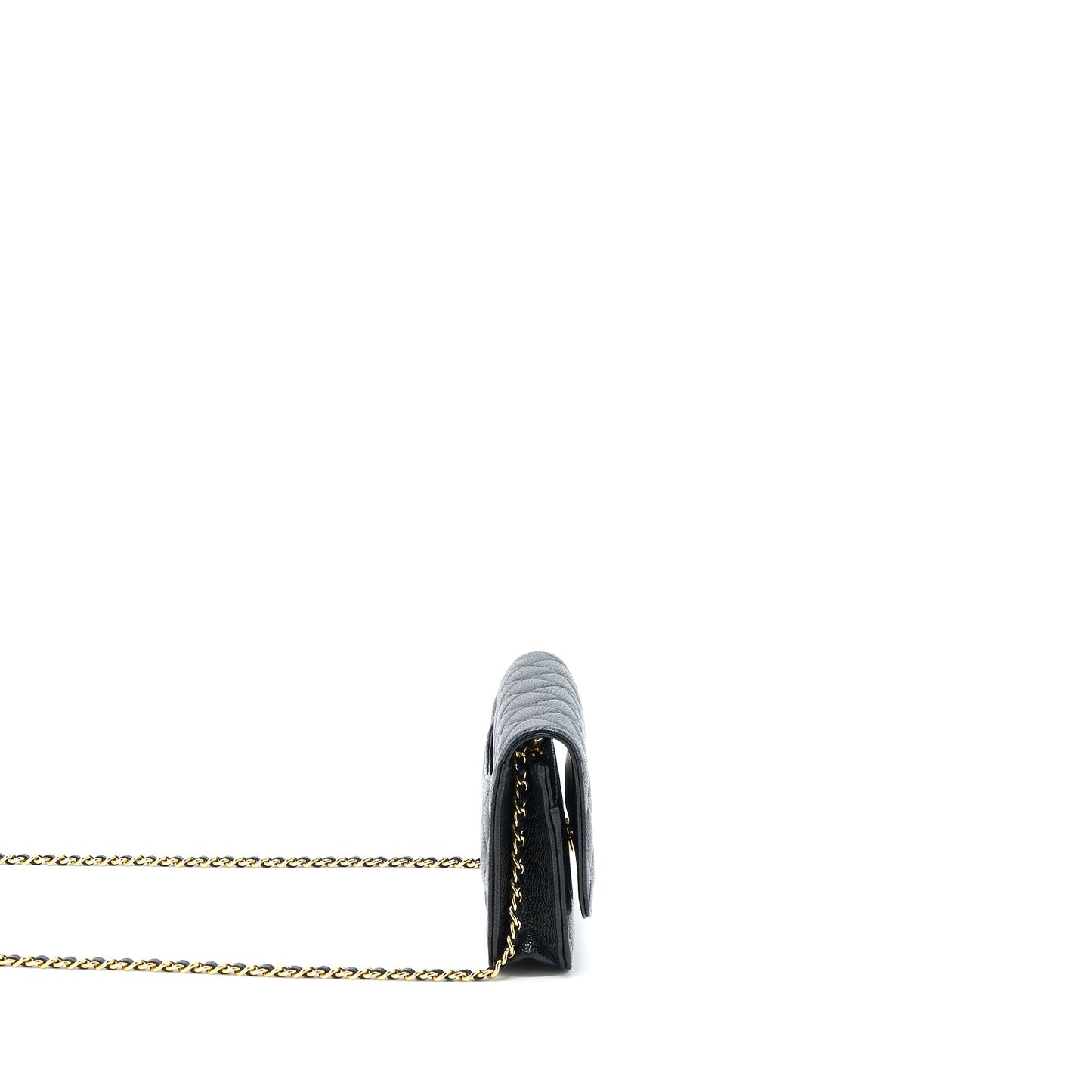 Chanel Classic Wallet On Chain Caviar Black GHW (Microchip)