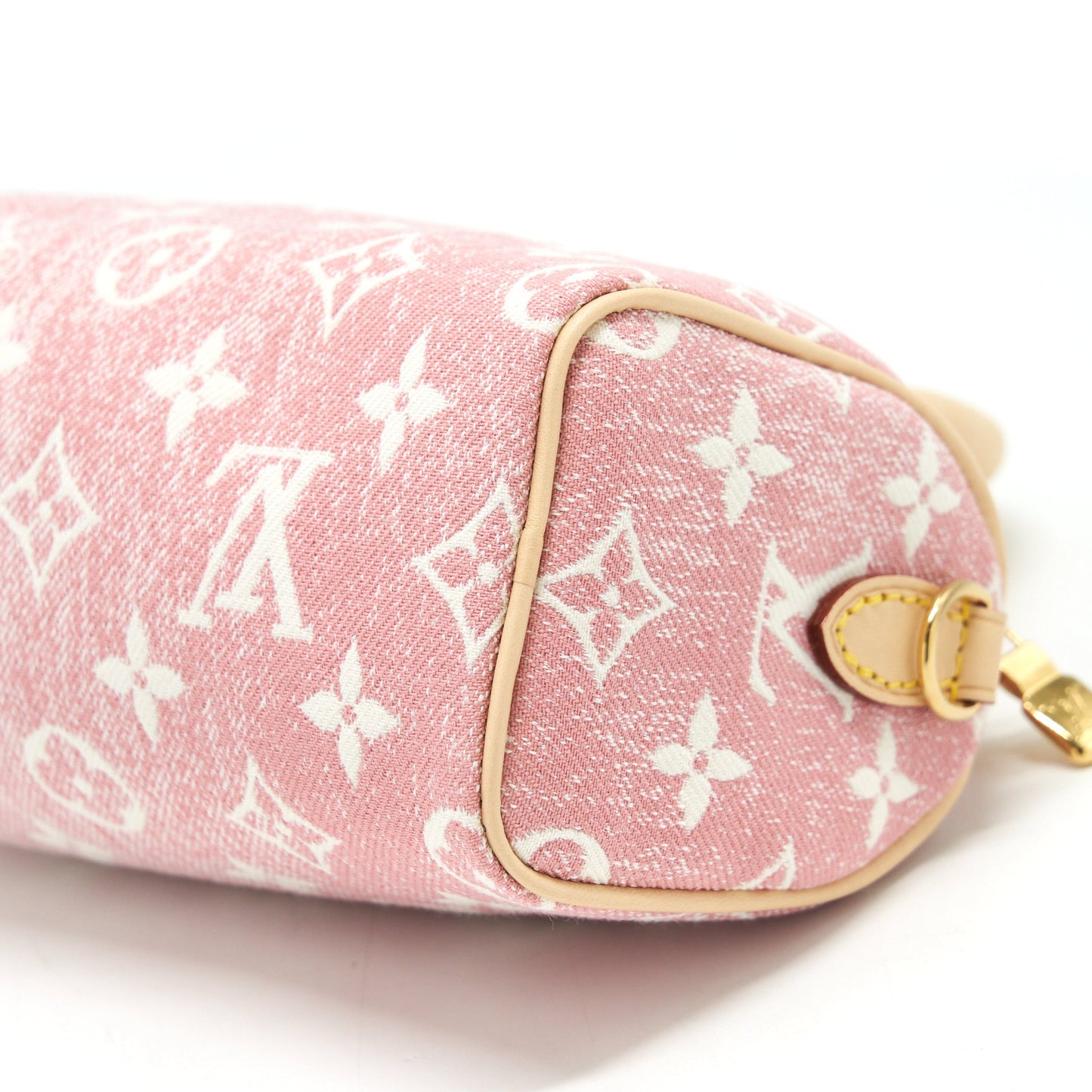 Louis Vuitton Nano Speedy Monogram Jacquard Denim Pink