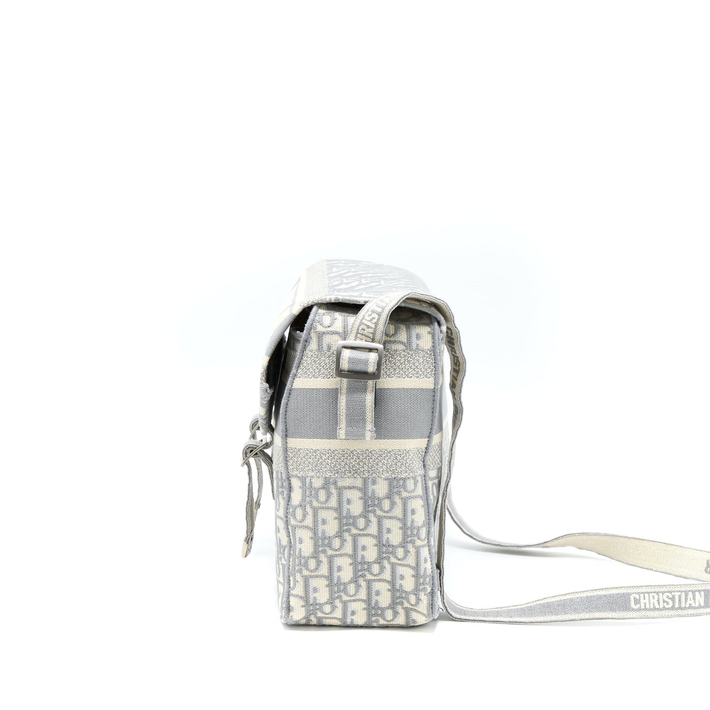 Luxury Dior Luxury Diorcamp Messenger Bag Oblique Embroidery Light Grey SHW