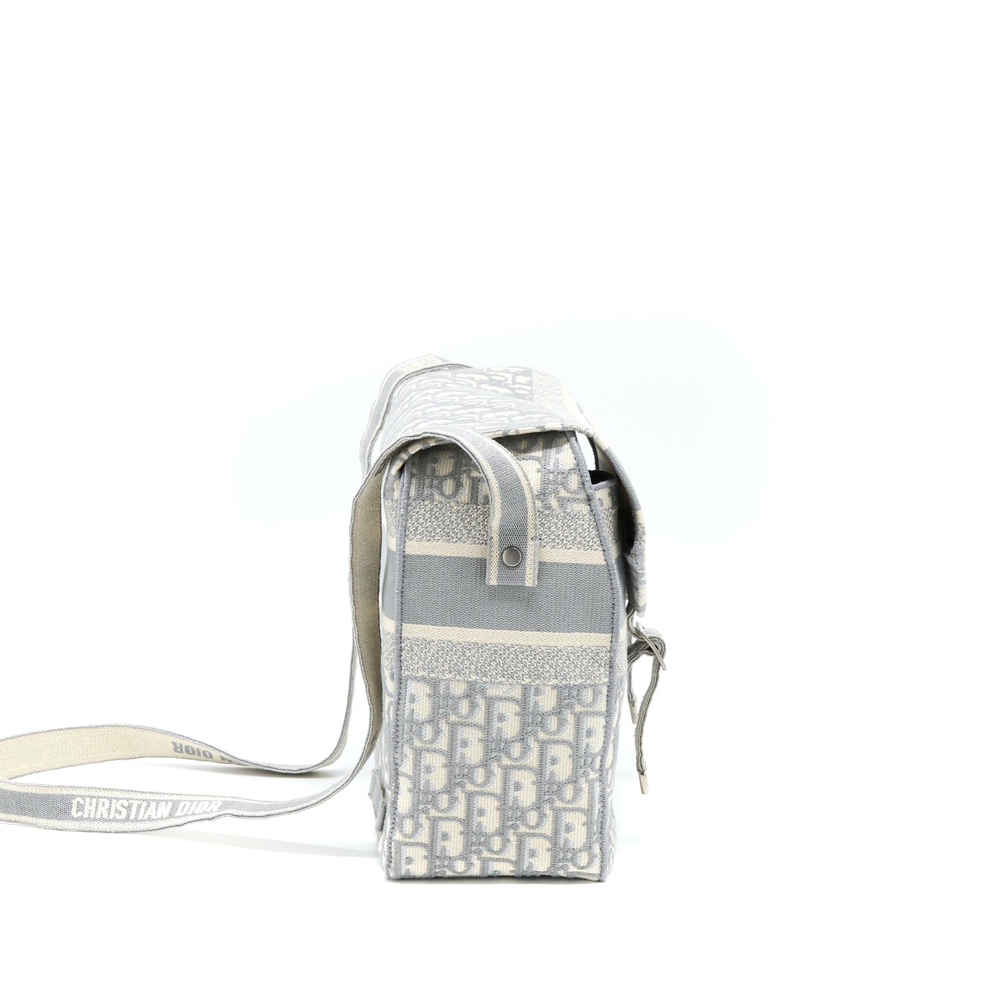 Luxury Dior Luxury Diorcamp Messenger Bag Oblique Embroidery Light Grey SHW