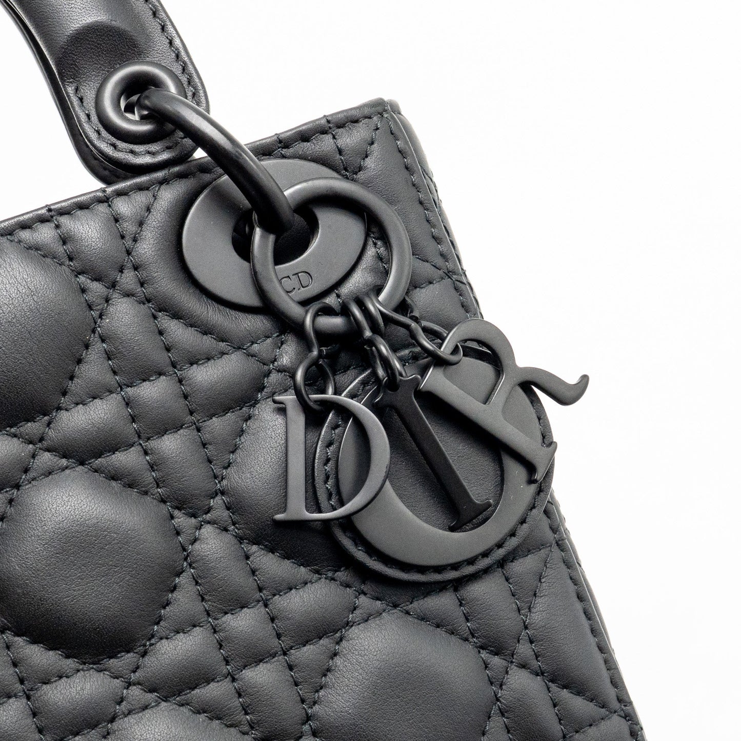 Dior Mini Lady dior calfskin so black