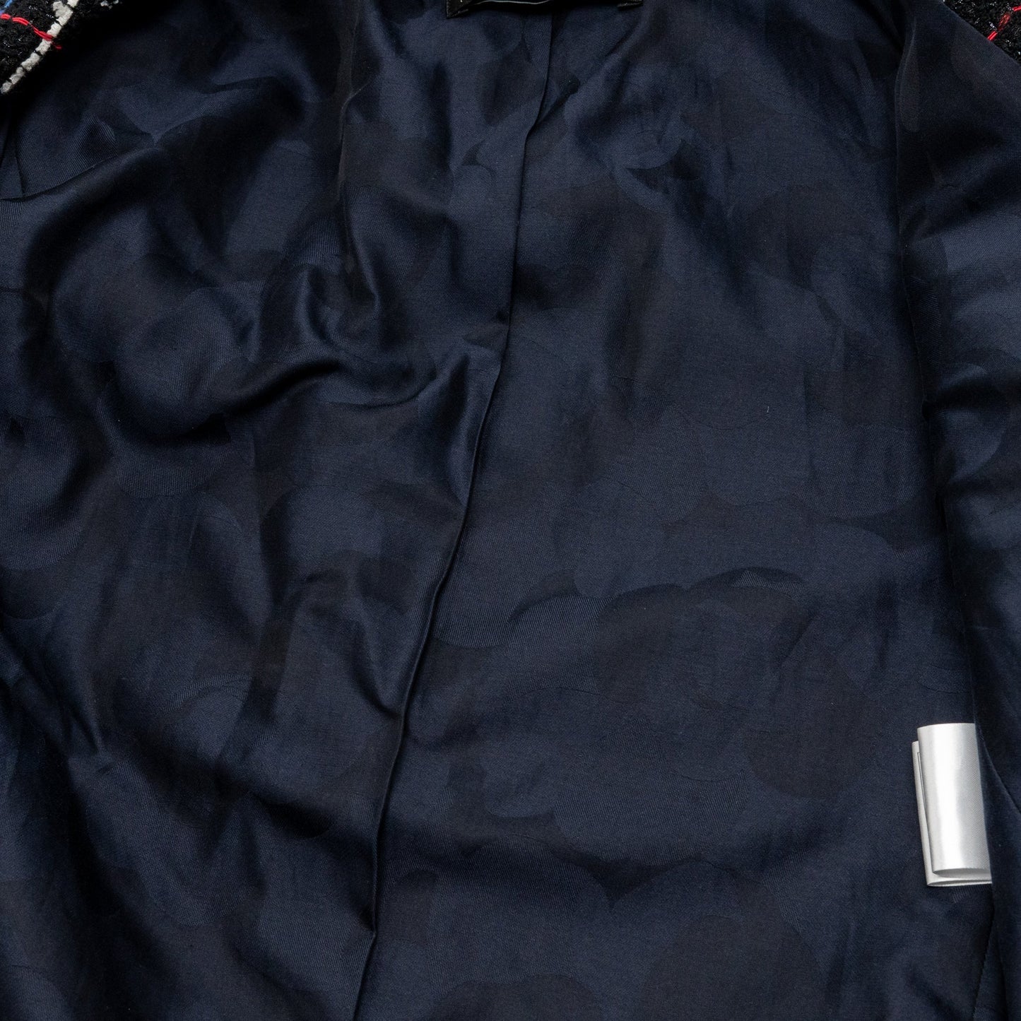 Chanel Size 40 CC Button Tweed Jacket Cotton/Polyester Black/Multicolour