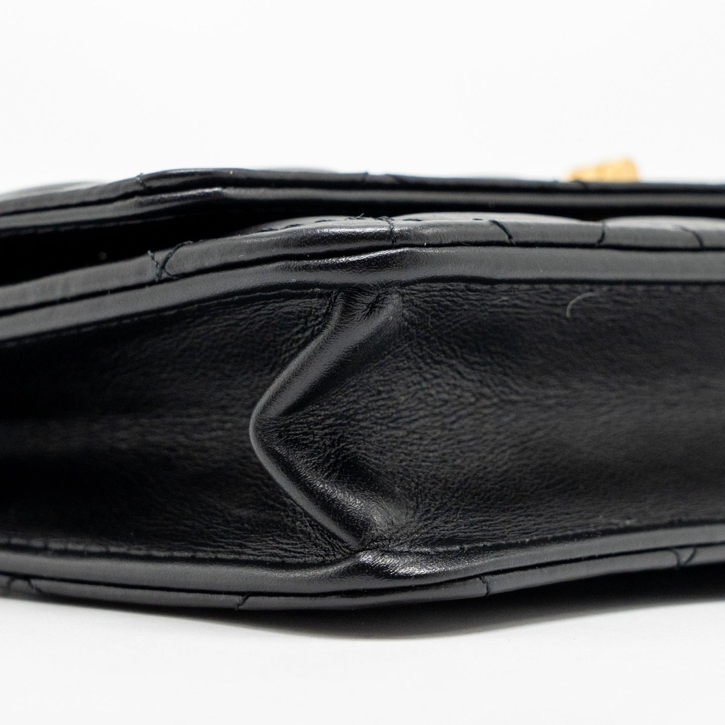 Chanel 2.55 Reissue WALLET on Chain Aged Calfskin Black GHW (Microchip)