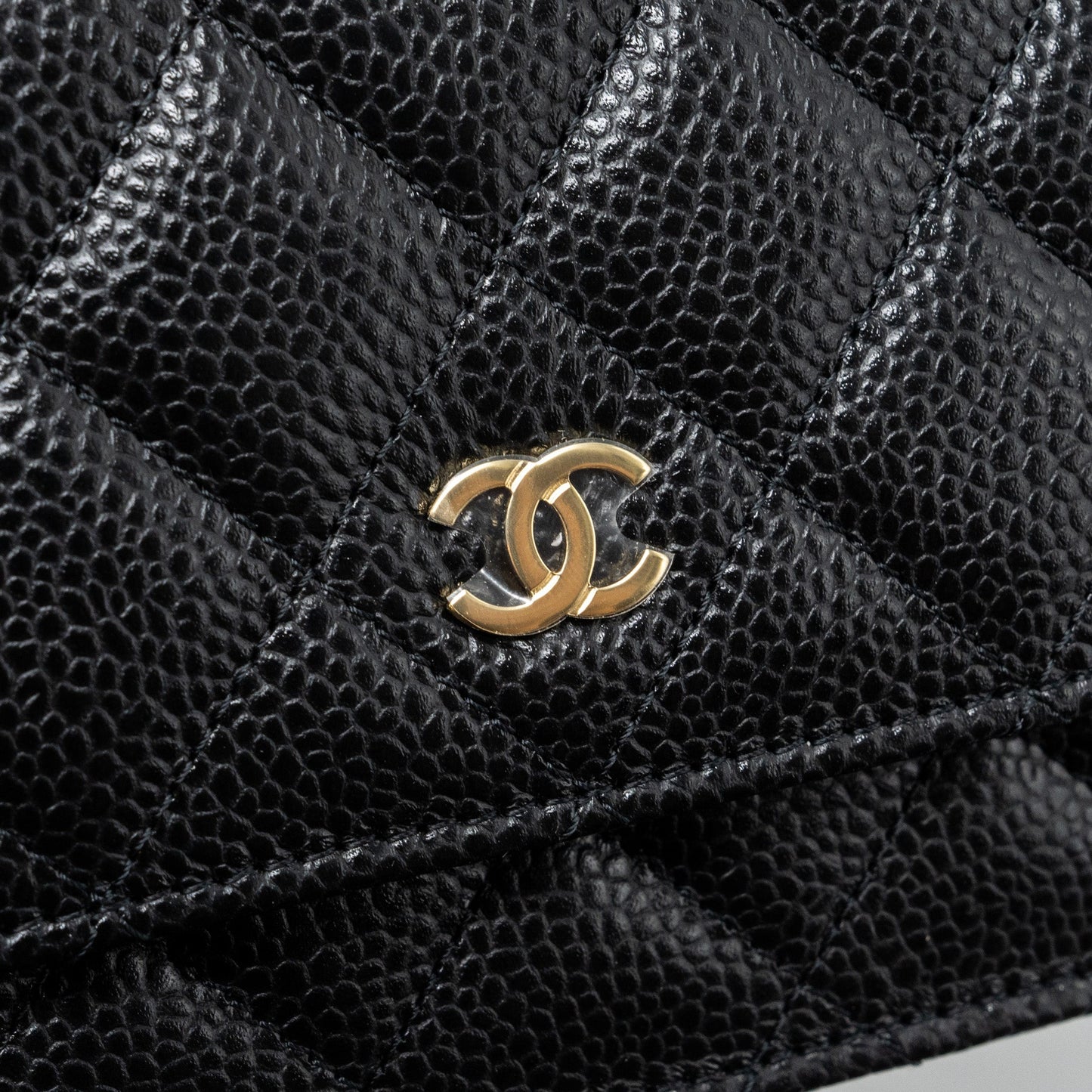 Chanel Classic Wallet On Chain Caviar Black GHW (microchip)