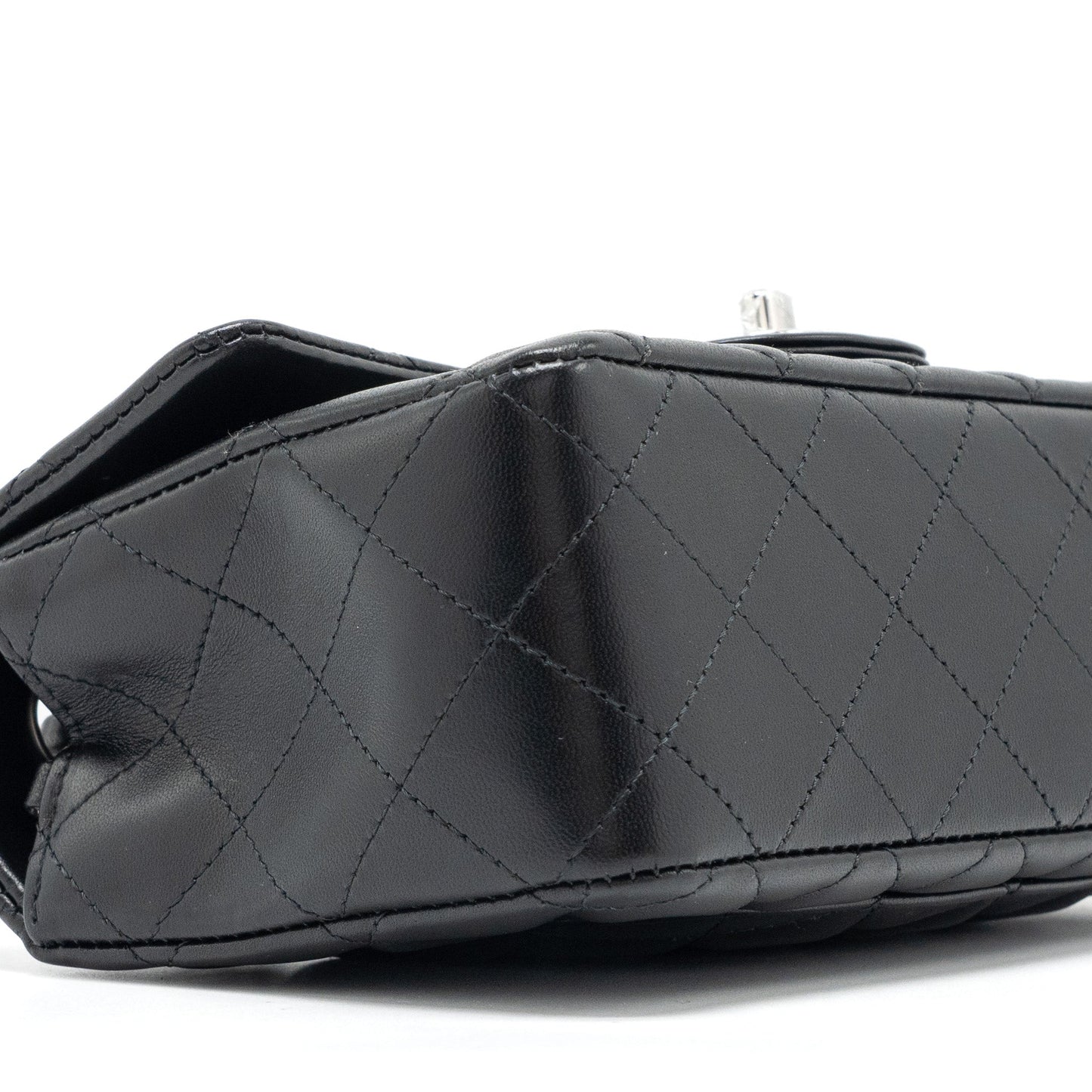 Chanel Mini Rectangular flap bag lambskin black SHW (microchip)
