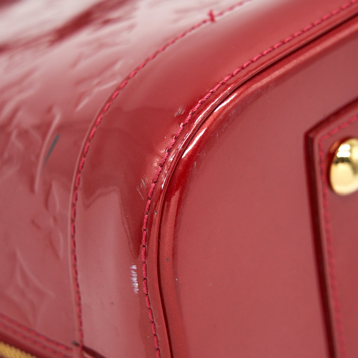 Louis Vuitton Alma GM Patent leather Red
