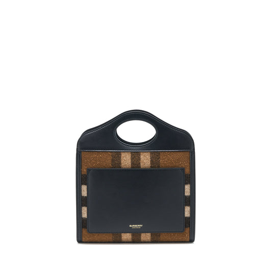 Burberry Check Pocket Bag Cashmere/ Leather GHW