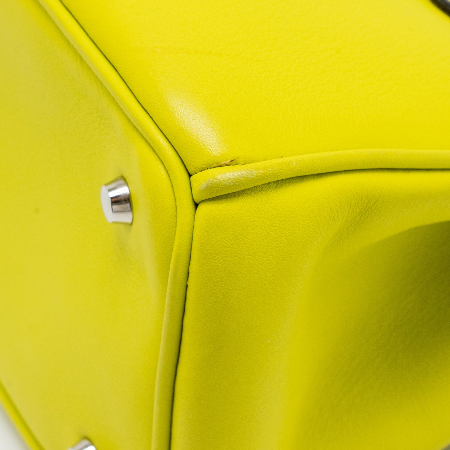 Dior mini Diorissimo bag calfskin yellow/blue SHW