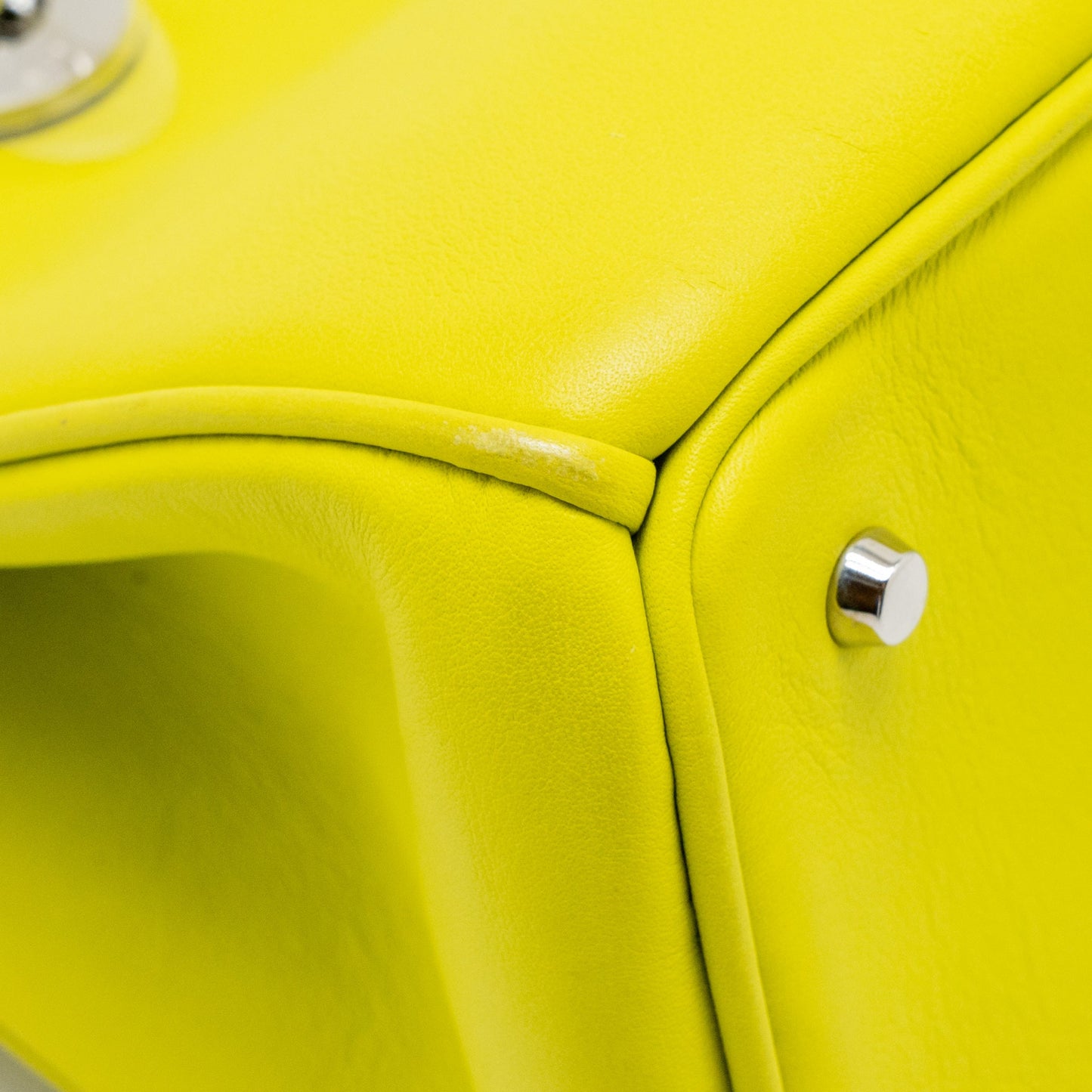Dior mini Diorissimo bag calfskin yellow/blue SHW