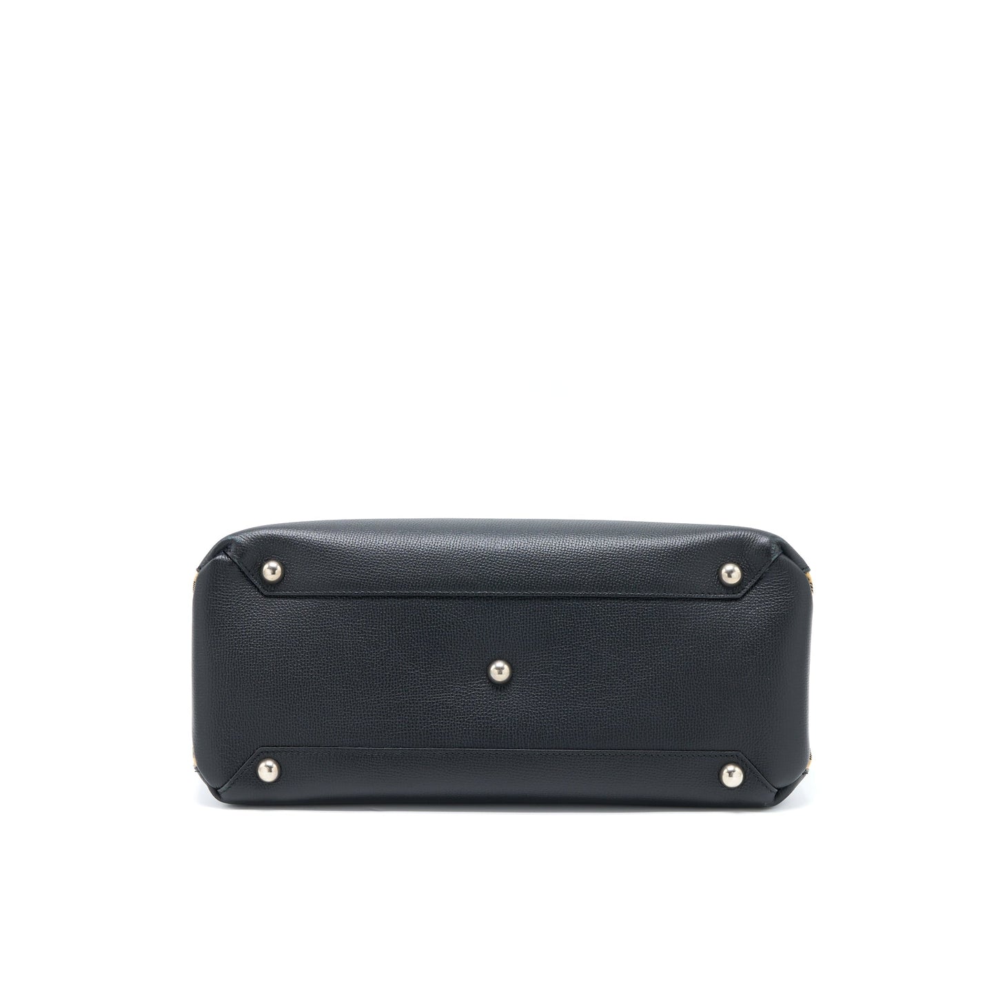 Burberry The Medium Banner Bag Calfskin Black/Multicolour SHW