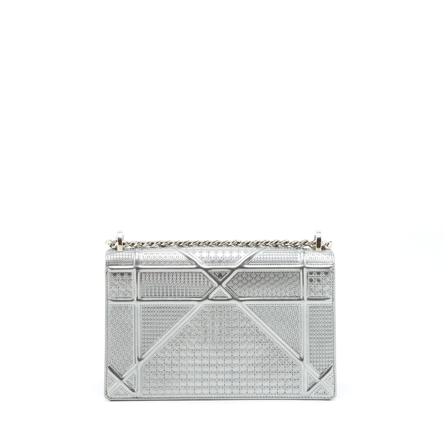 Luxury Dior Medium Luxury Diorama Metallic Sliver SHW