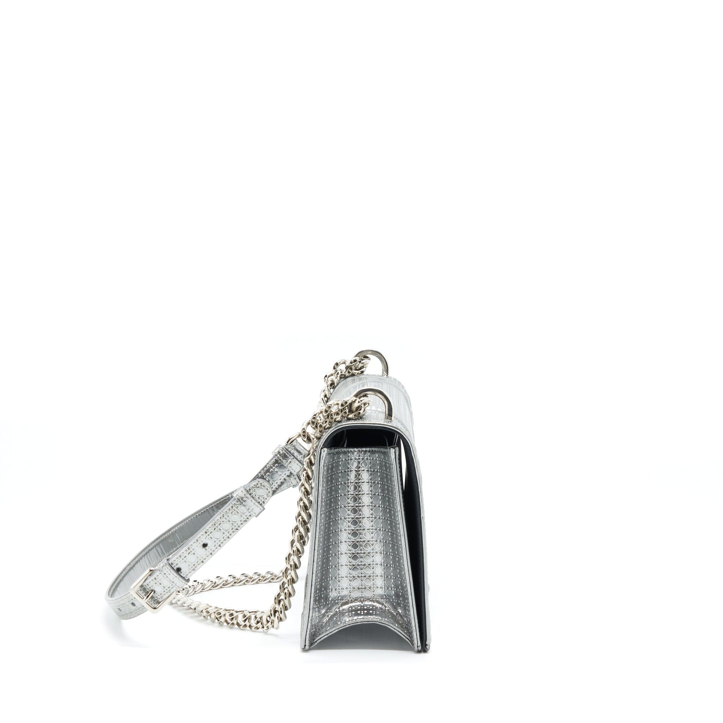 Luxury Dior Medium Luxury Diorama Metallic Sliver SHW