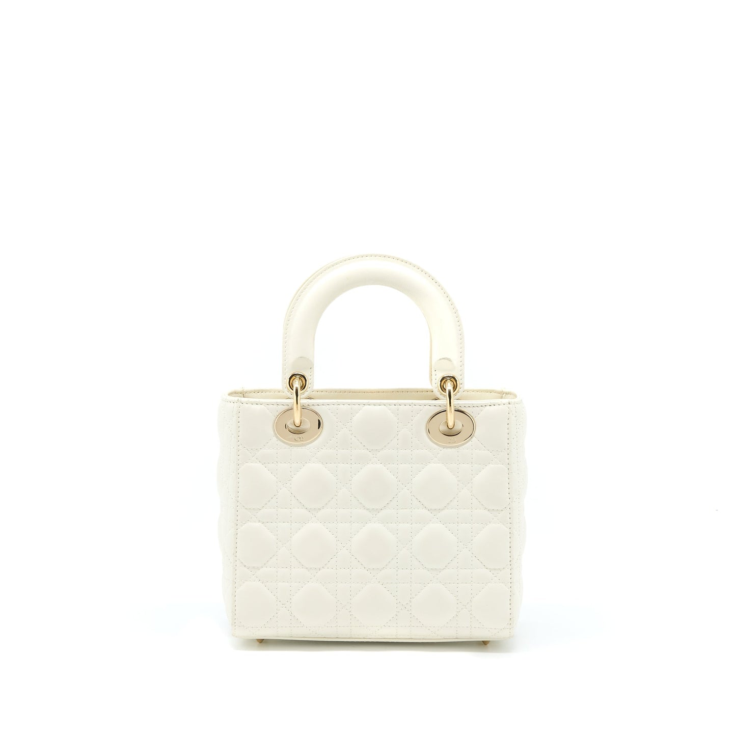 Luxury Dior Small Lady Luxury Dior Lambskin White LGHW