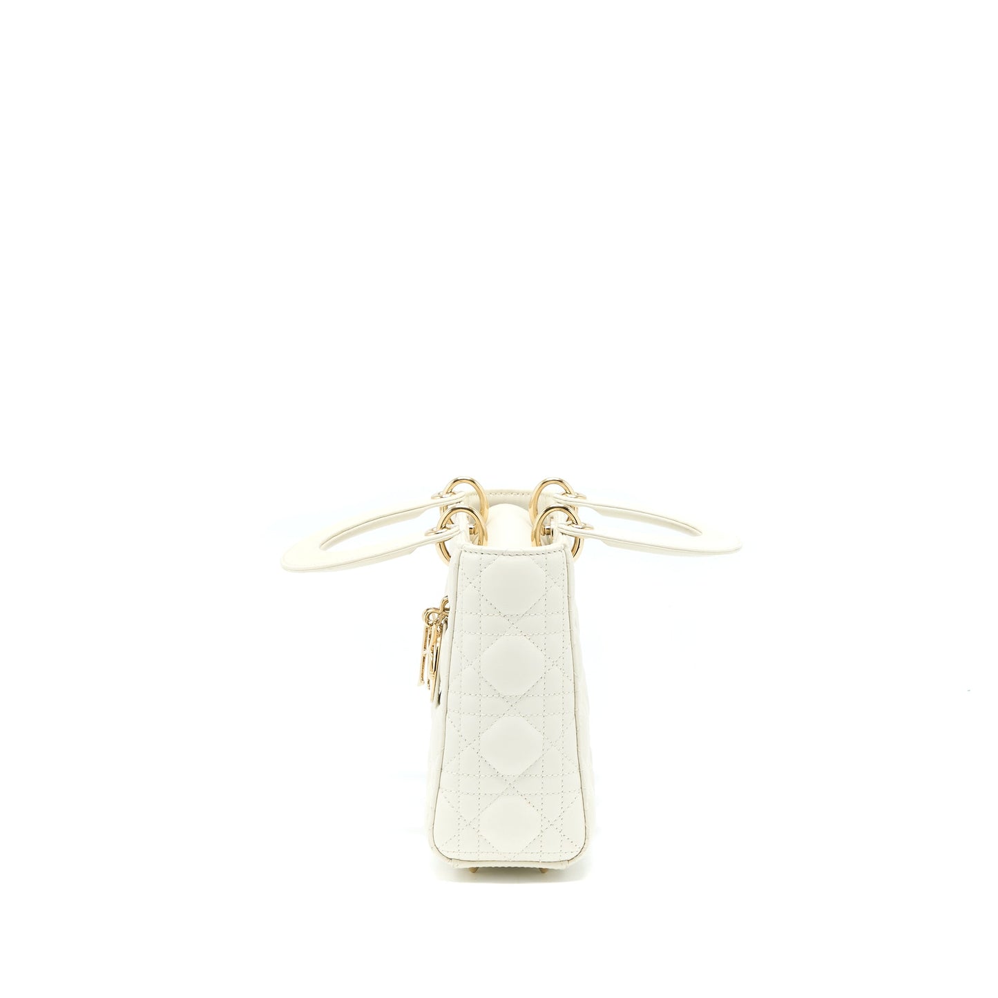 Luxury Dior Small Lady Luxury Dior Lambskin White LGHW