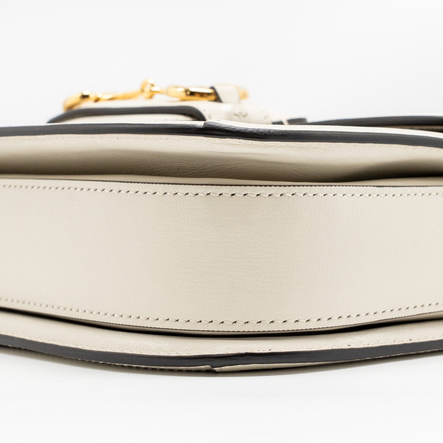 GUCCI Horsebit 1955 Shoulder Bag GG Supreme Canvas/Leather Beige/White GHW