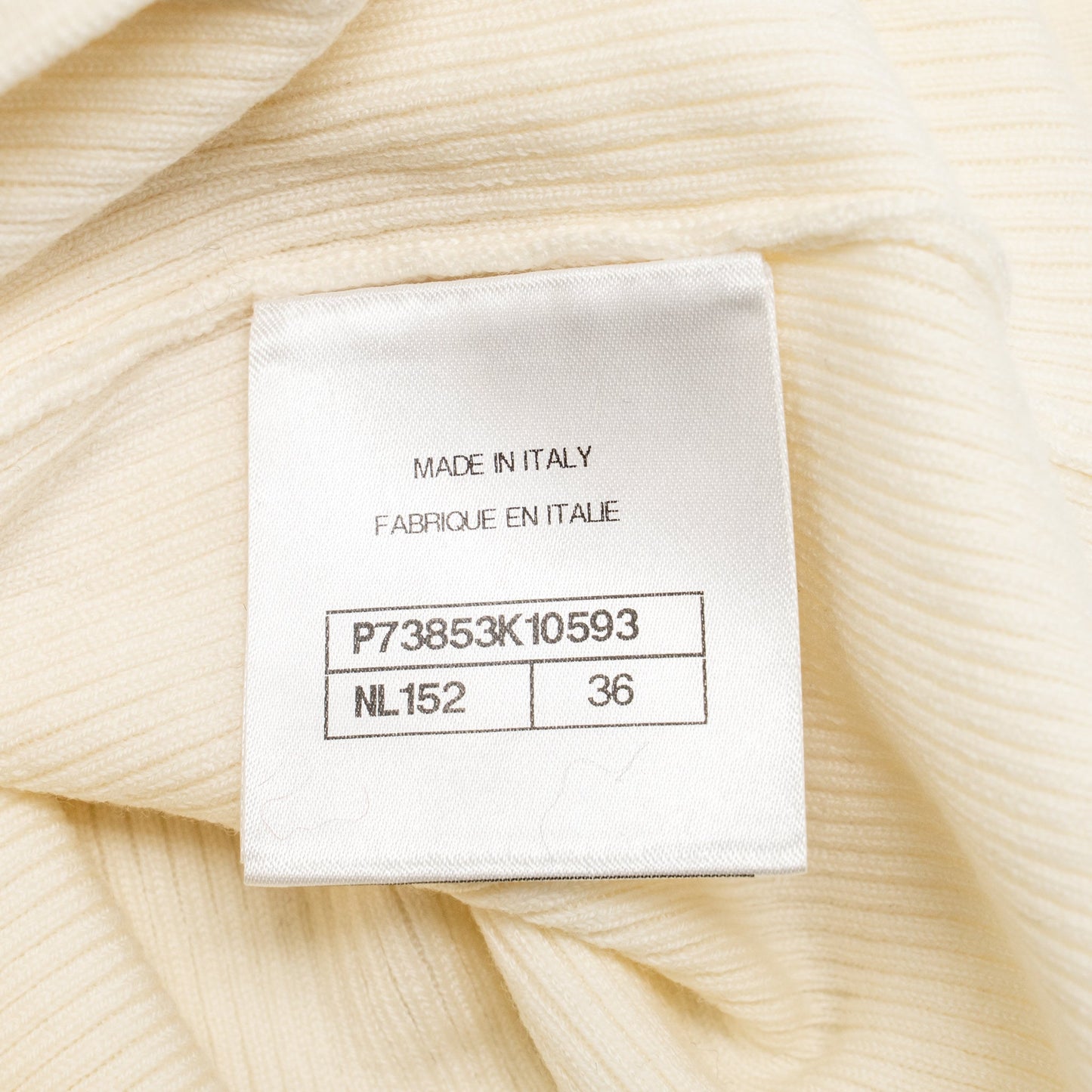 Chanel Size 36 22K CC Knit Tank Wool/Polyamide White/Pink