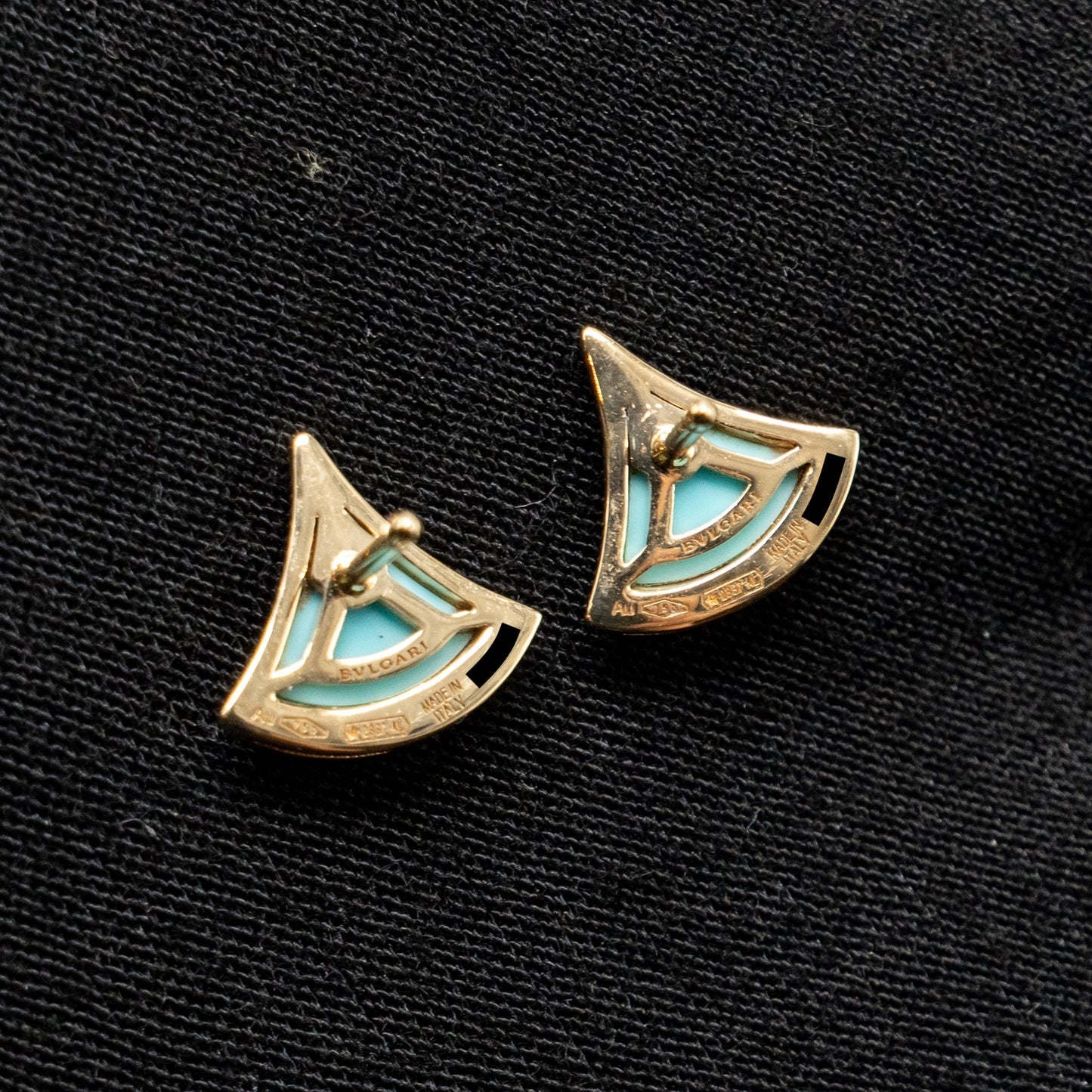 Bvlgari Diva’s Dream Earrings 18K yellow gold / turquoise with paved diamonds