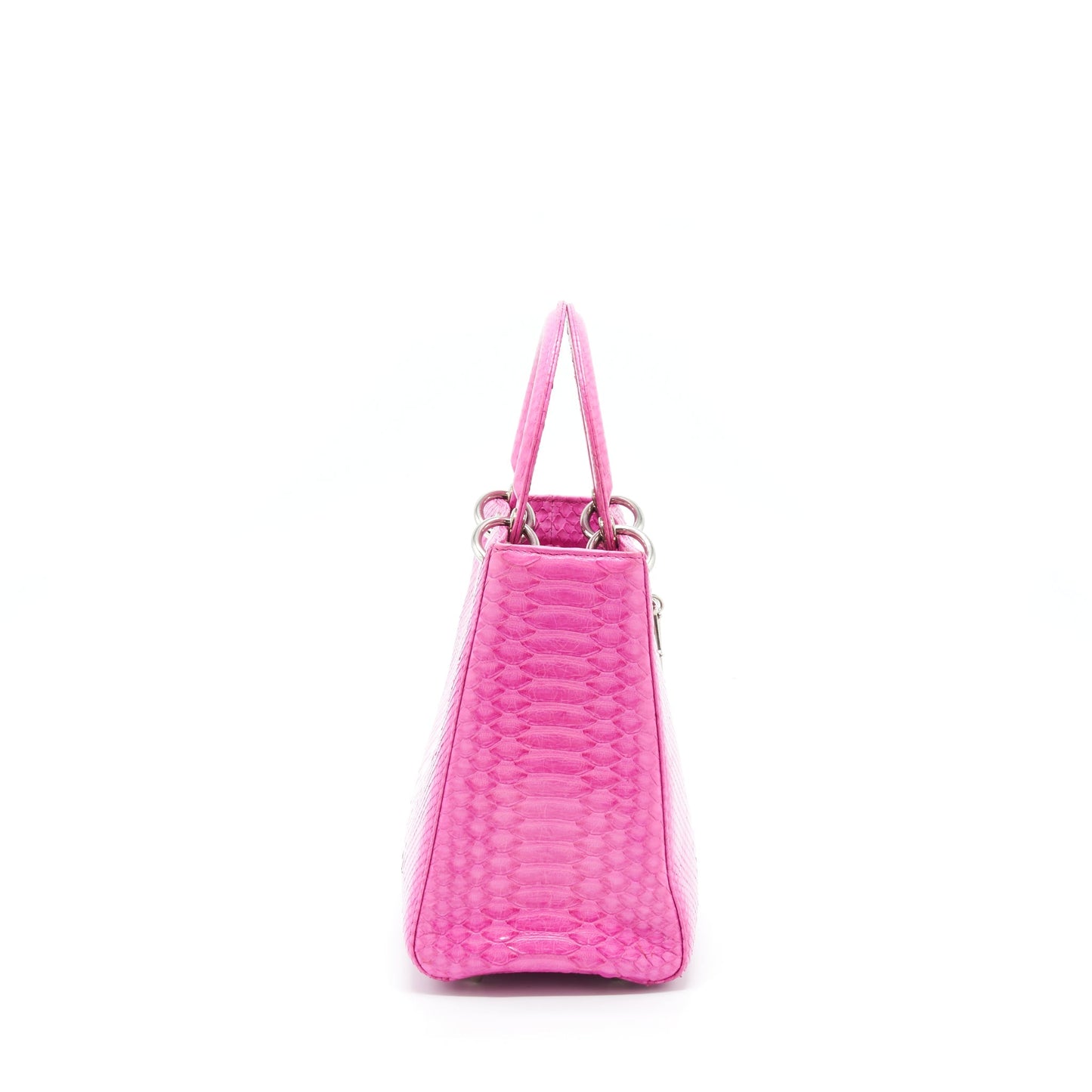 Luxury Dior Medium Lady Luxury Dior Python Pink SHW