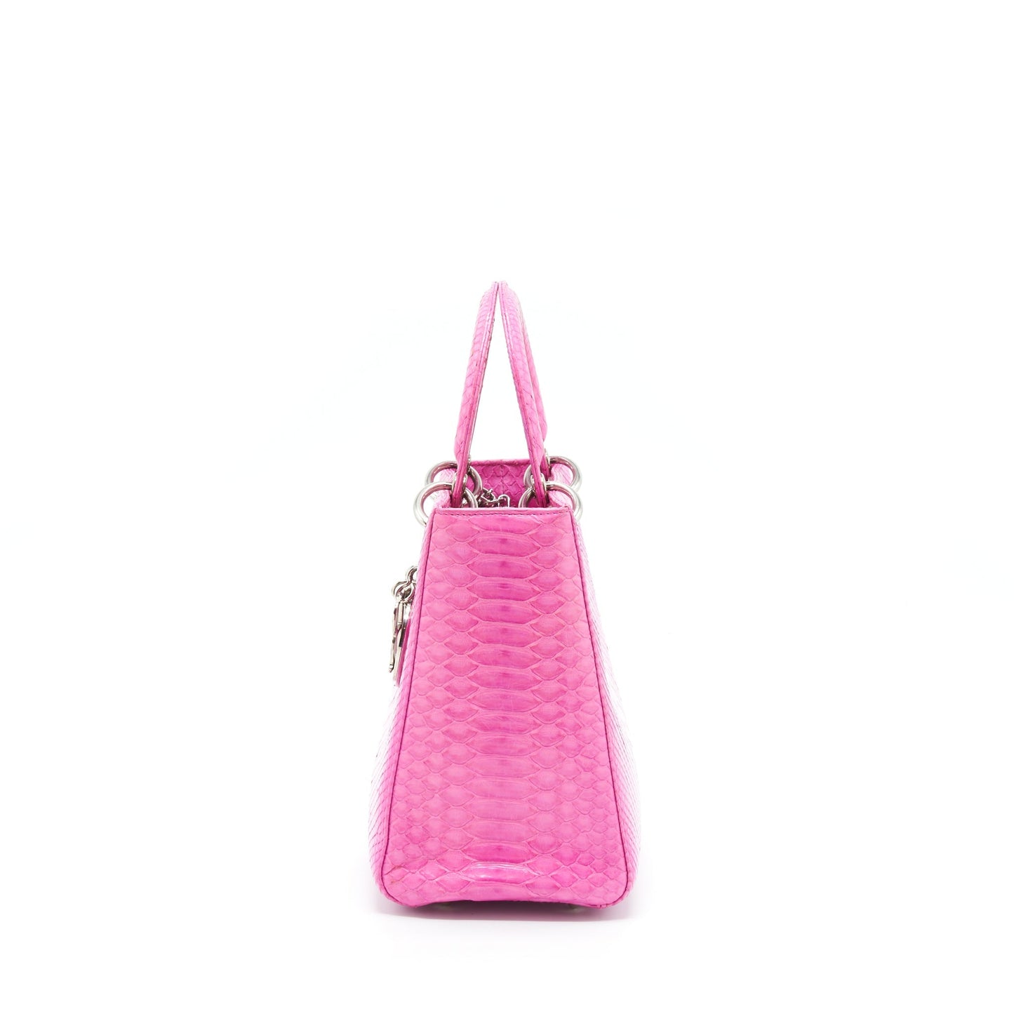 Luxury Dior Medium Lady Luxury Dior Python Pink SHW