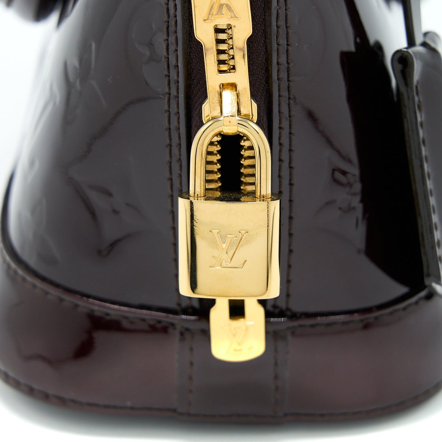 Louis Vuitton Alma BB Patent Amatante GHW