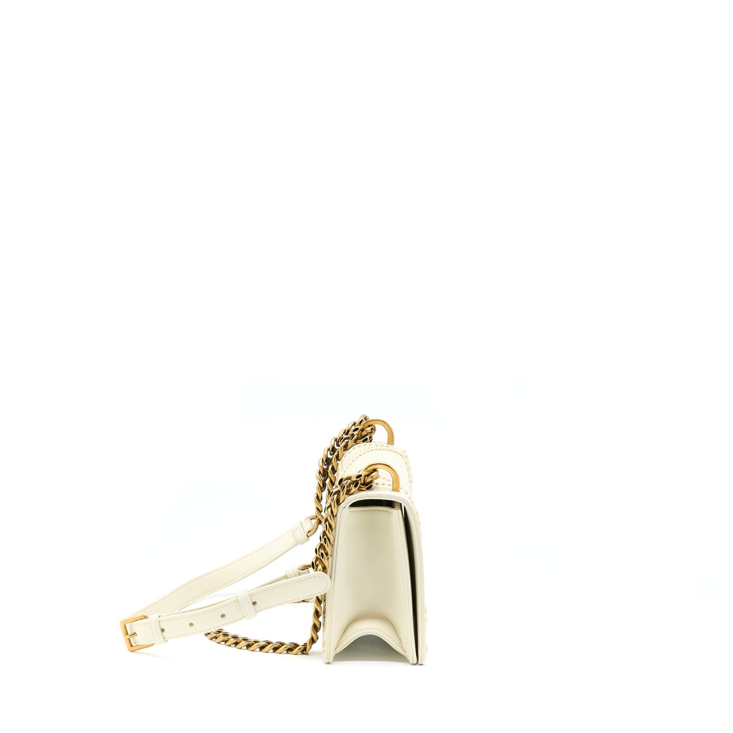 Luxury Dior Small Luxury Diorama Rockstud Crossbody Bag Lambskin White GHW