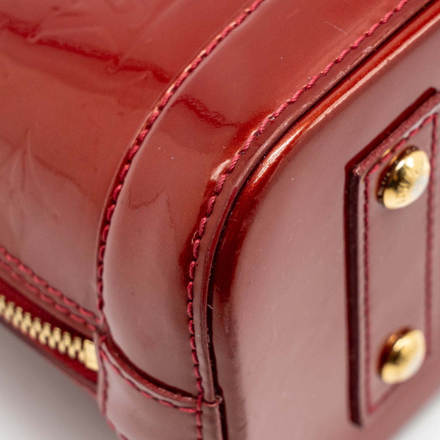 Louis Vuitton Alma BB Patent Leather Red GHW