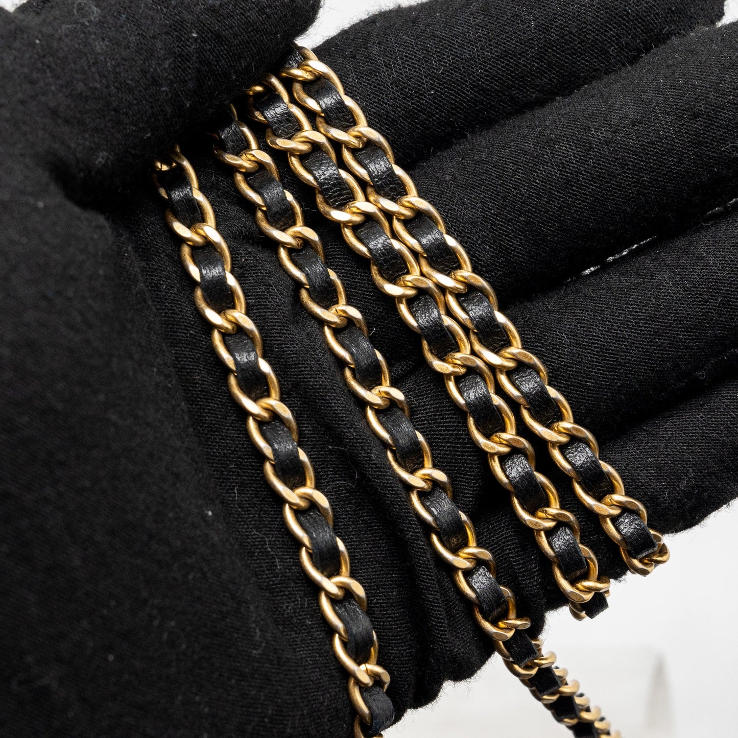 CHANEL 23A Lion Charms Wallet On Chain Lambskin Black GHW (Microchip)