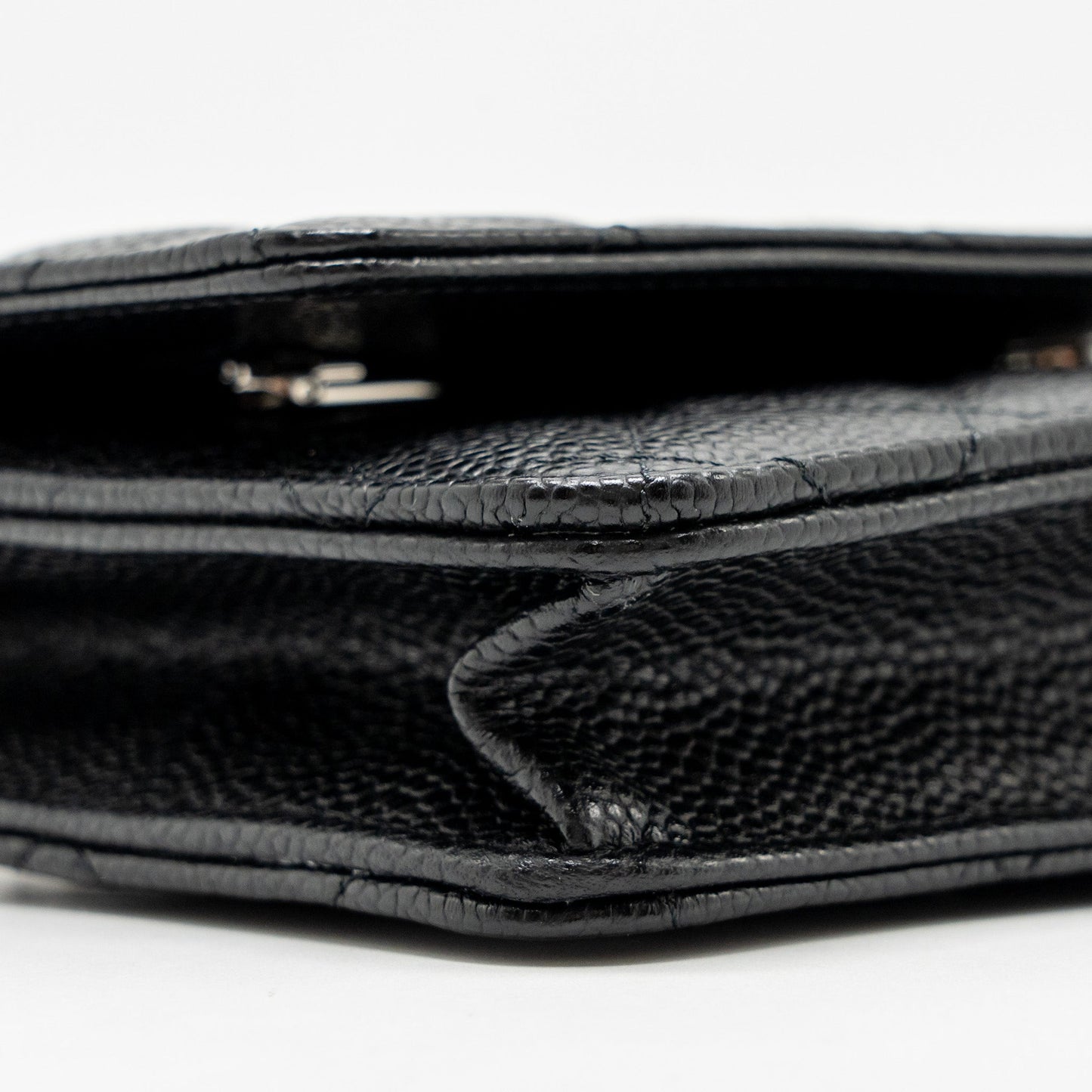 Chanel Classic Wallet On Chain Caviar Black SHW (Microchip)