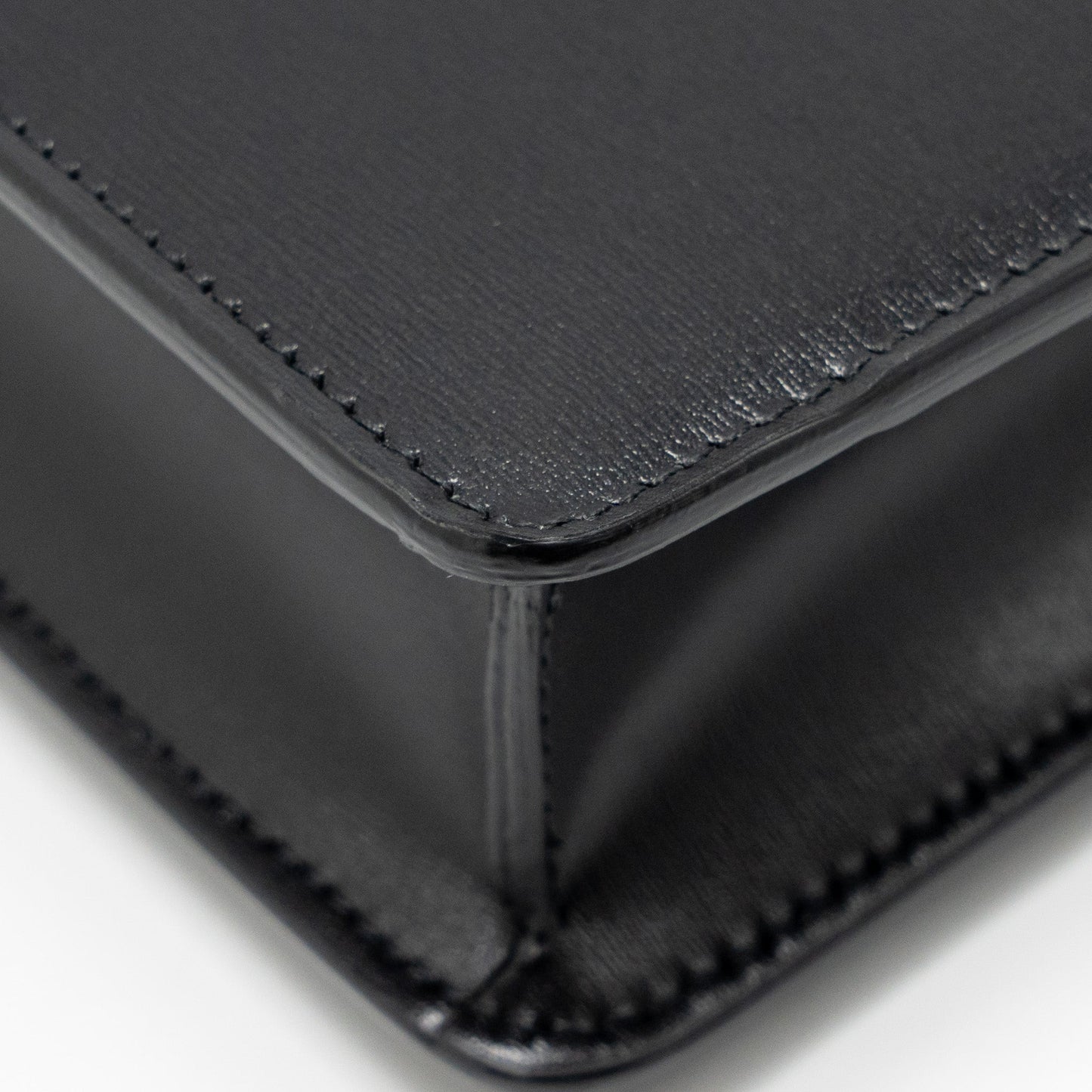 Celine Triomphe Wallet on Chain Margo Shiny Calfskin Black GHW