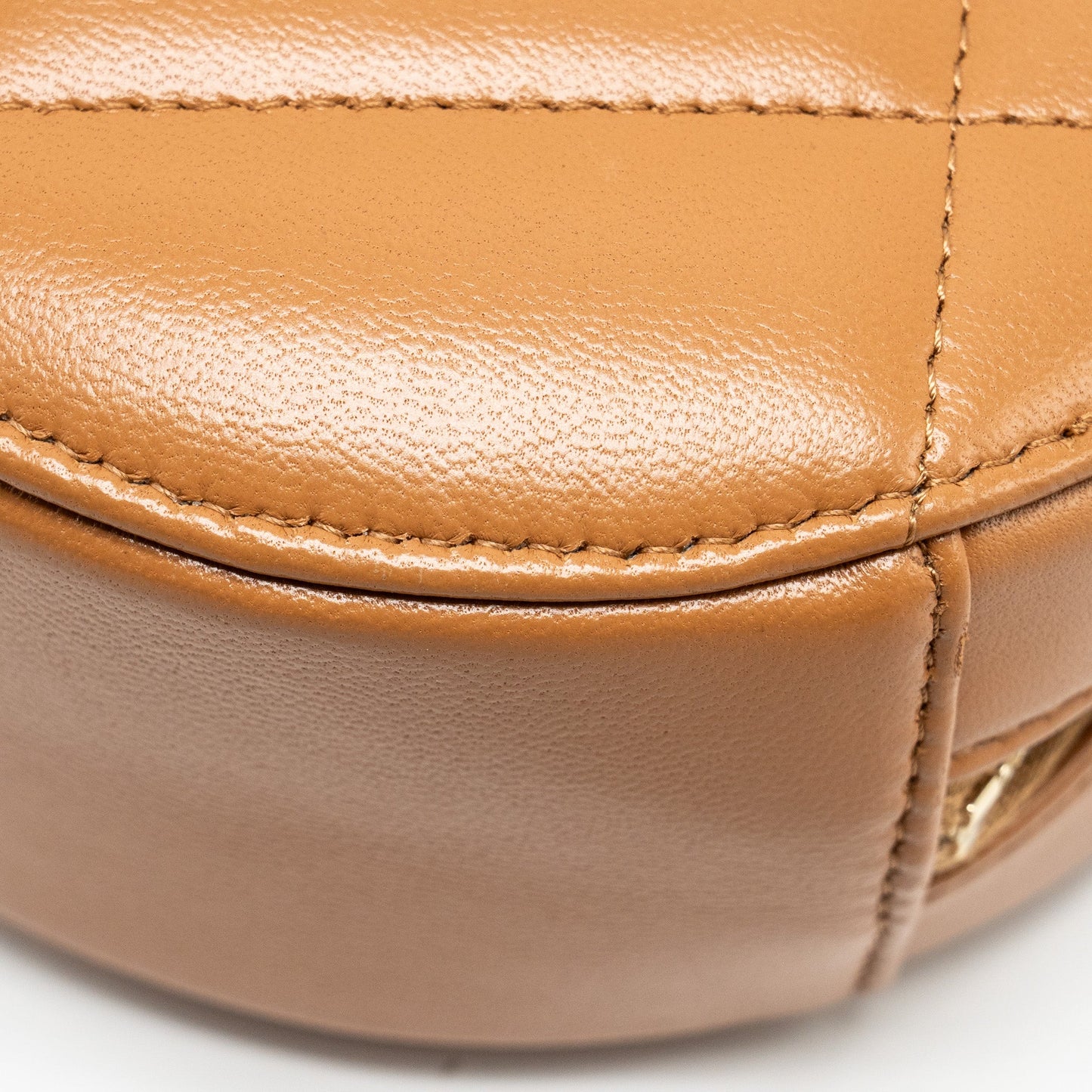 Chanel 19 Round Clutch with Chain Lambskin Caramel Multicolour Hardware (microchip)