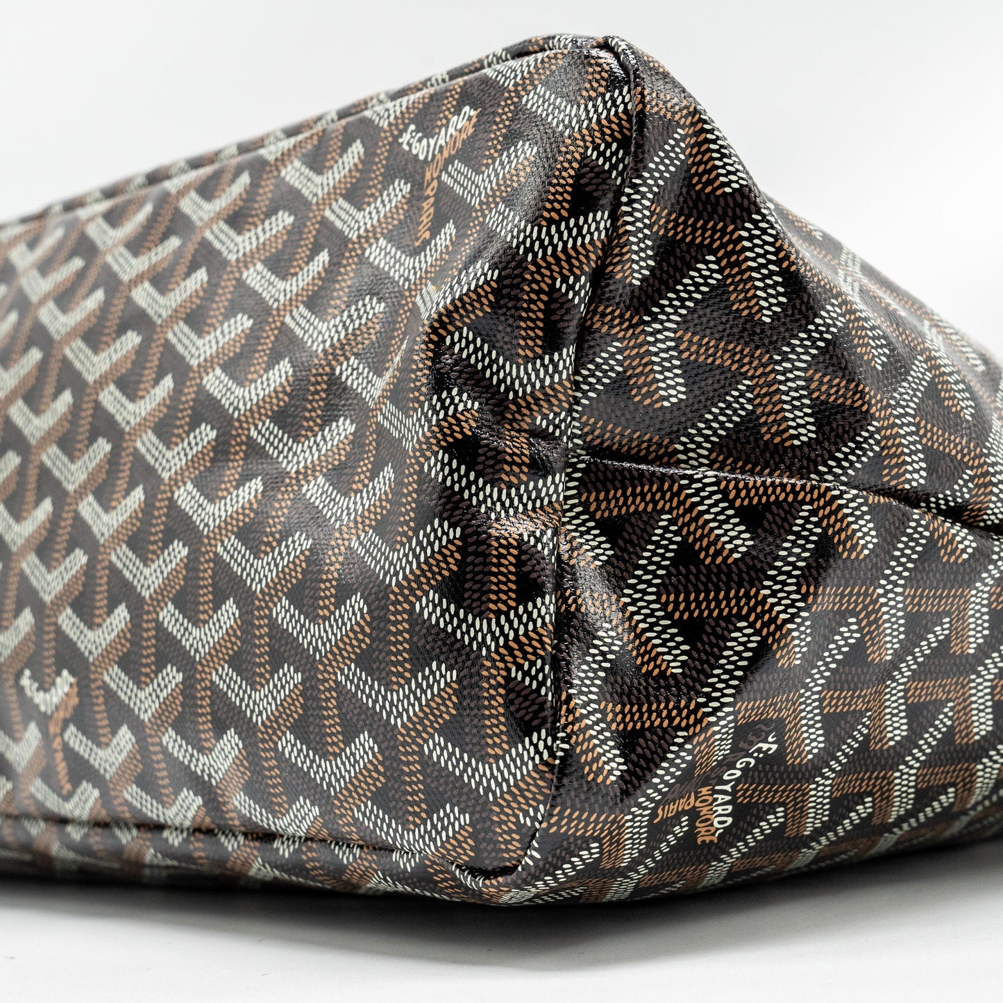 Goyard Boheme Hobo Bag Goyardline Canvas / Calfskin Black SHW
