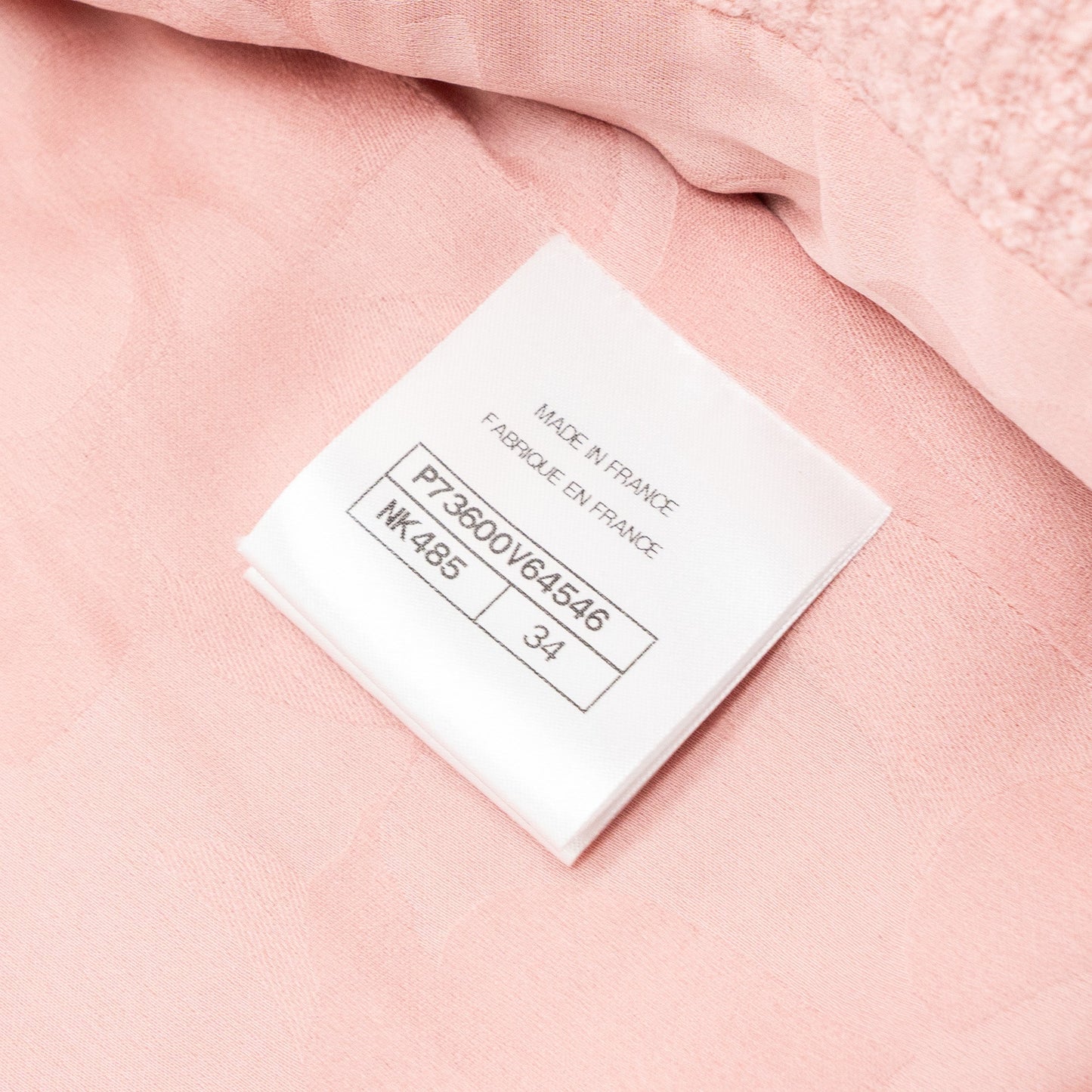 Chanel size 34 22K jacket wool light pink