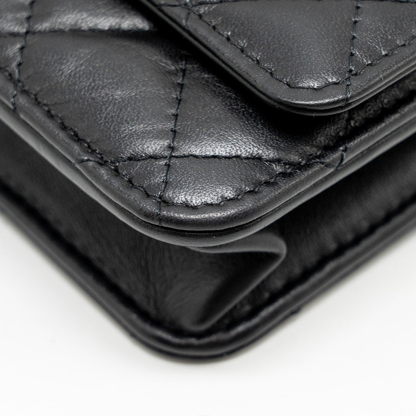 Chanel 2.55 Reissue Wallet on Chain Lambskin Black GHW (Microchip)