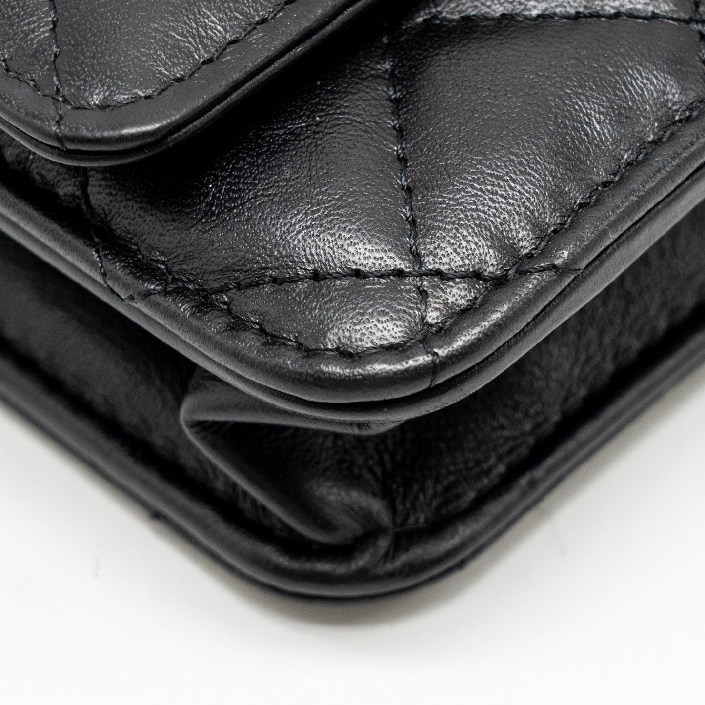 Chanel 2.55 Reissue Wallet on Chain Lambskin Black GHW (Microchip)