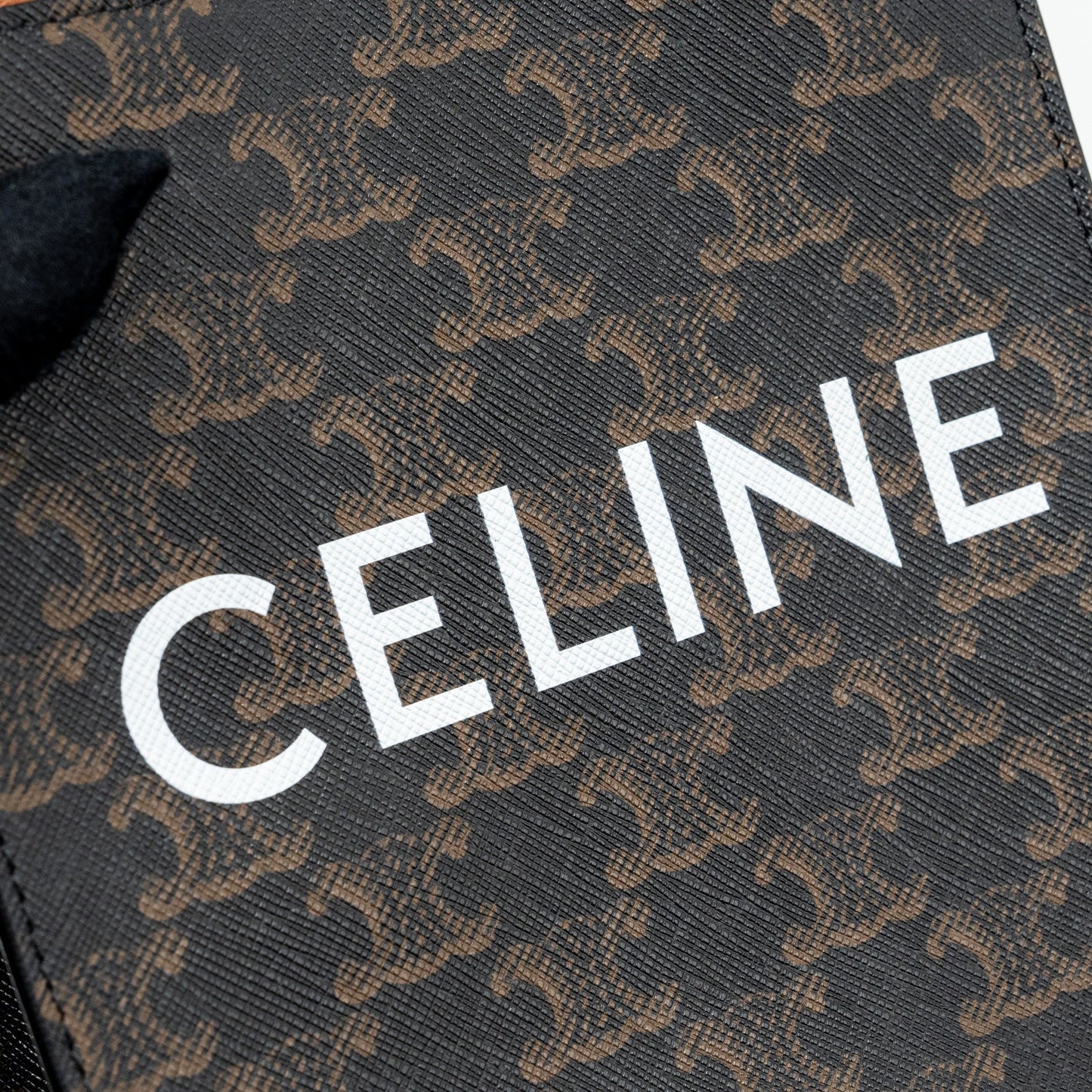 CELINE MINI VERTICAL CABAS TRIOMPHE CANVAS BROWN GHW