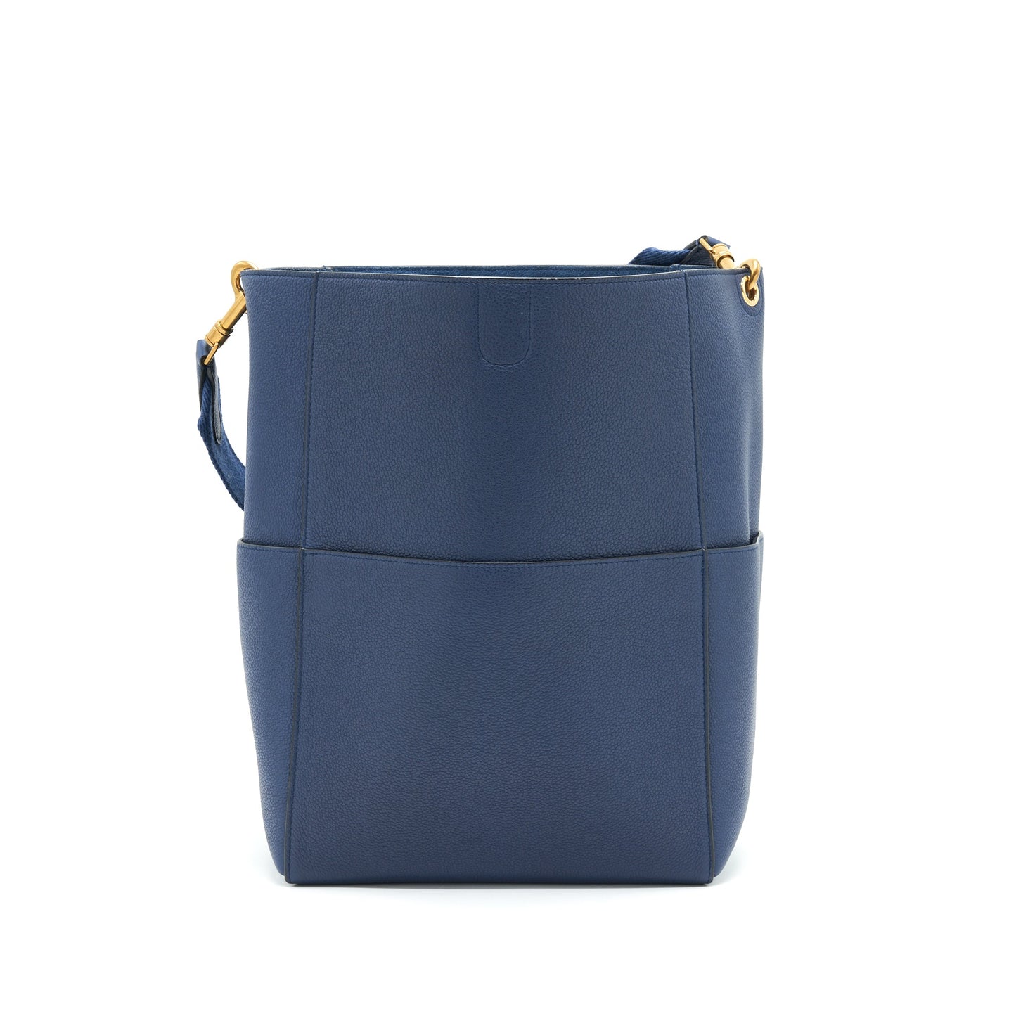 Celine Sangle Bucket Bag Navy GHW new logo