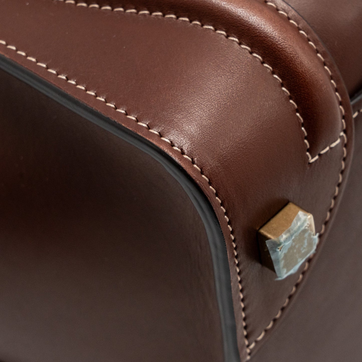 Celine Micro Luggage Bag Calfskin Burgundy GHW