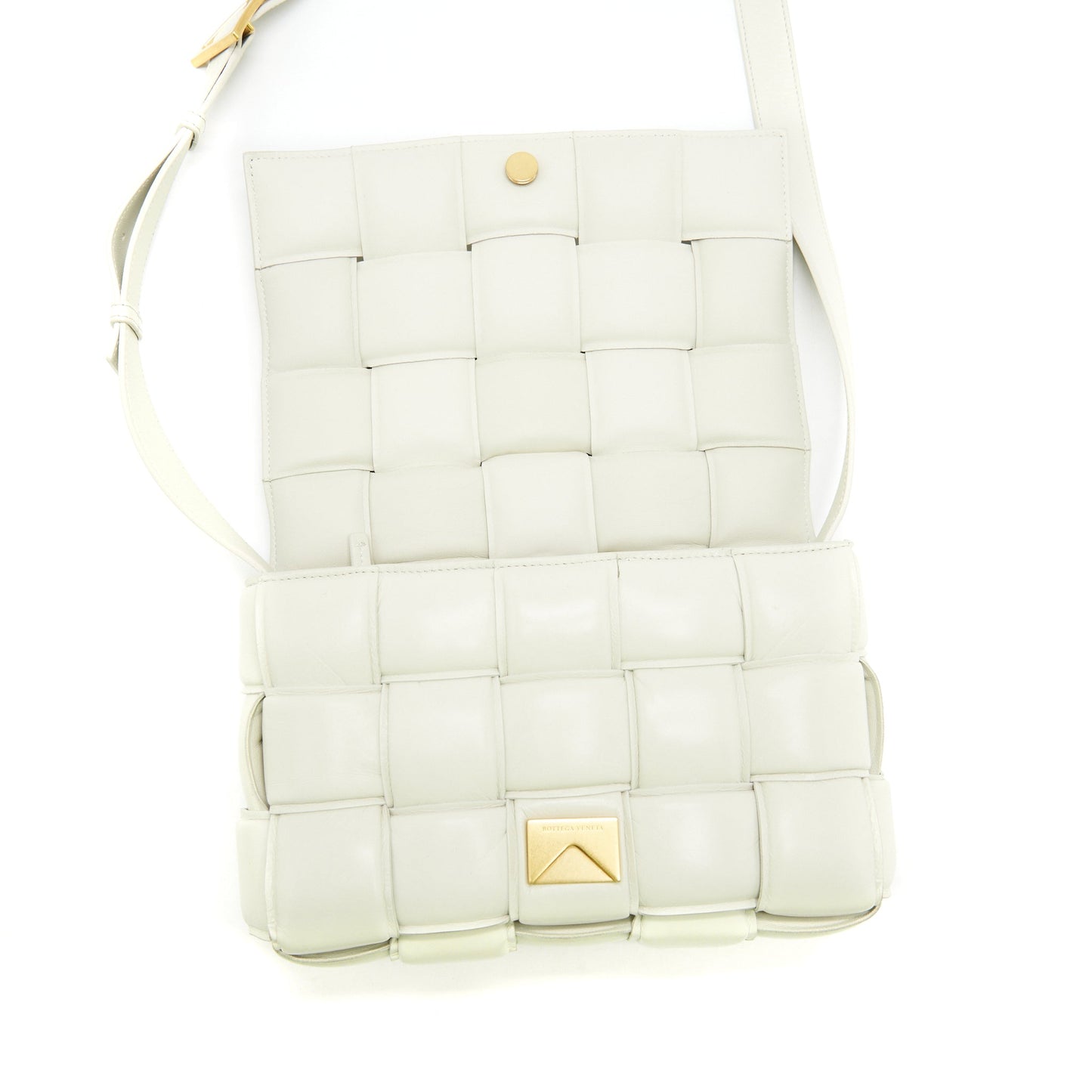 bottega Veneta Padded Cassette Chalk GHW