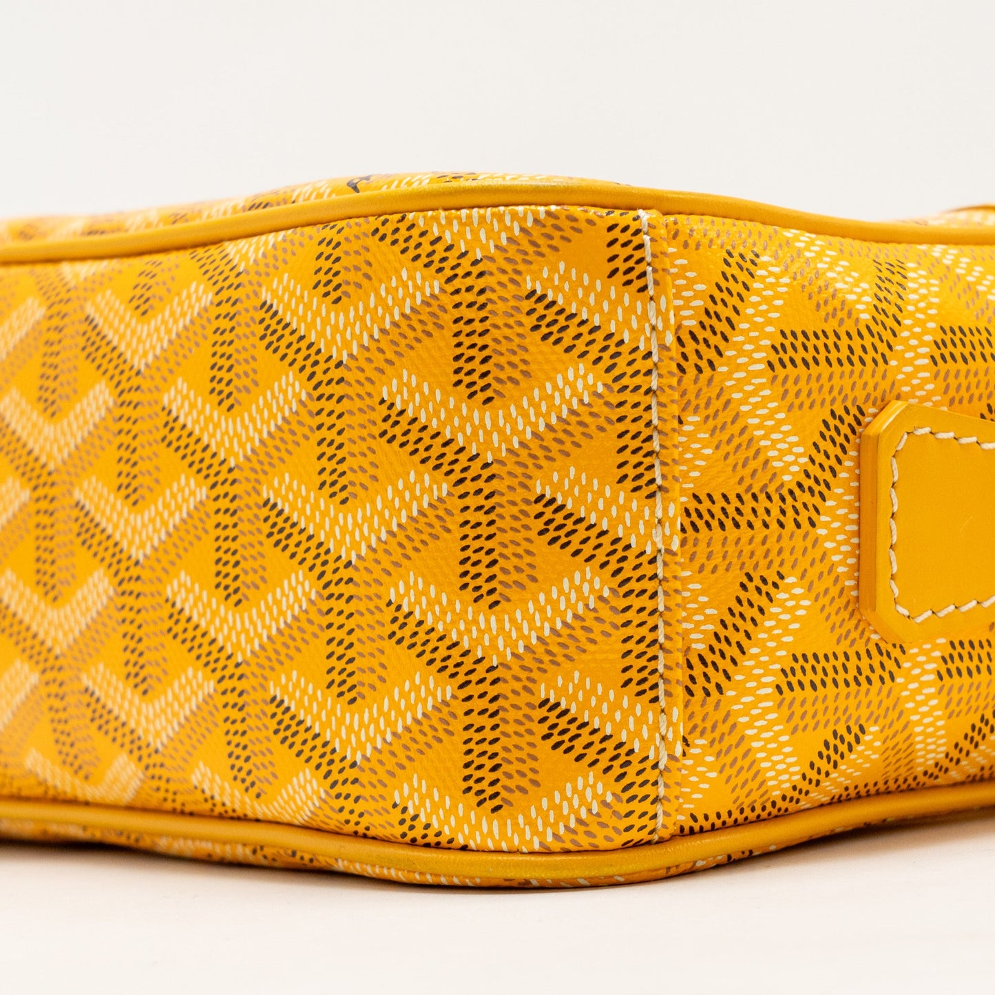 Goyard Cap Vert PM Crossbody Bag Goyardine Canvas Yellow SHW