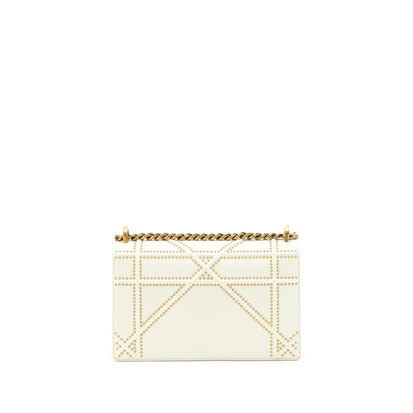 Luxury Dior Medium studded Luxury Diorama White GHW