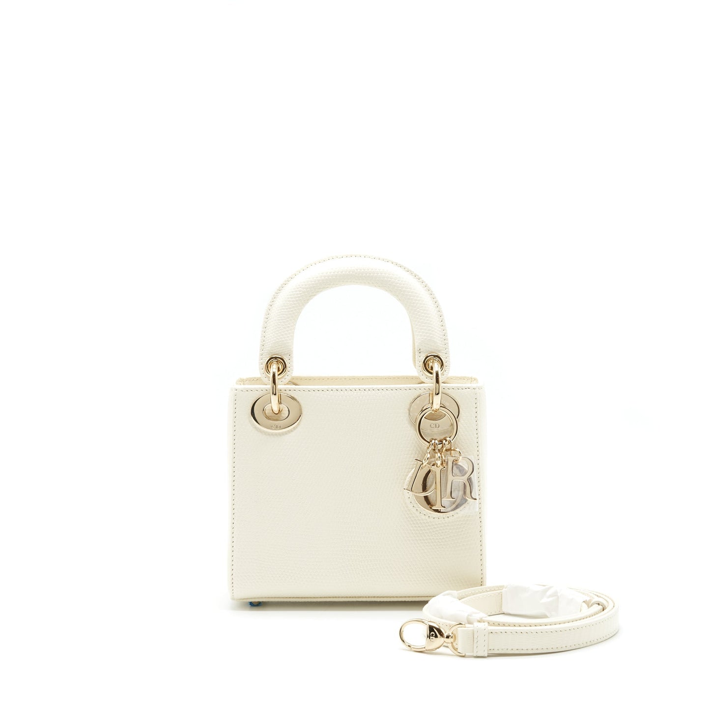 Luxury Dior Lizard Mini Lady Luxury Dior White  LGHW
