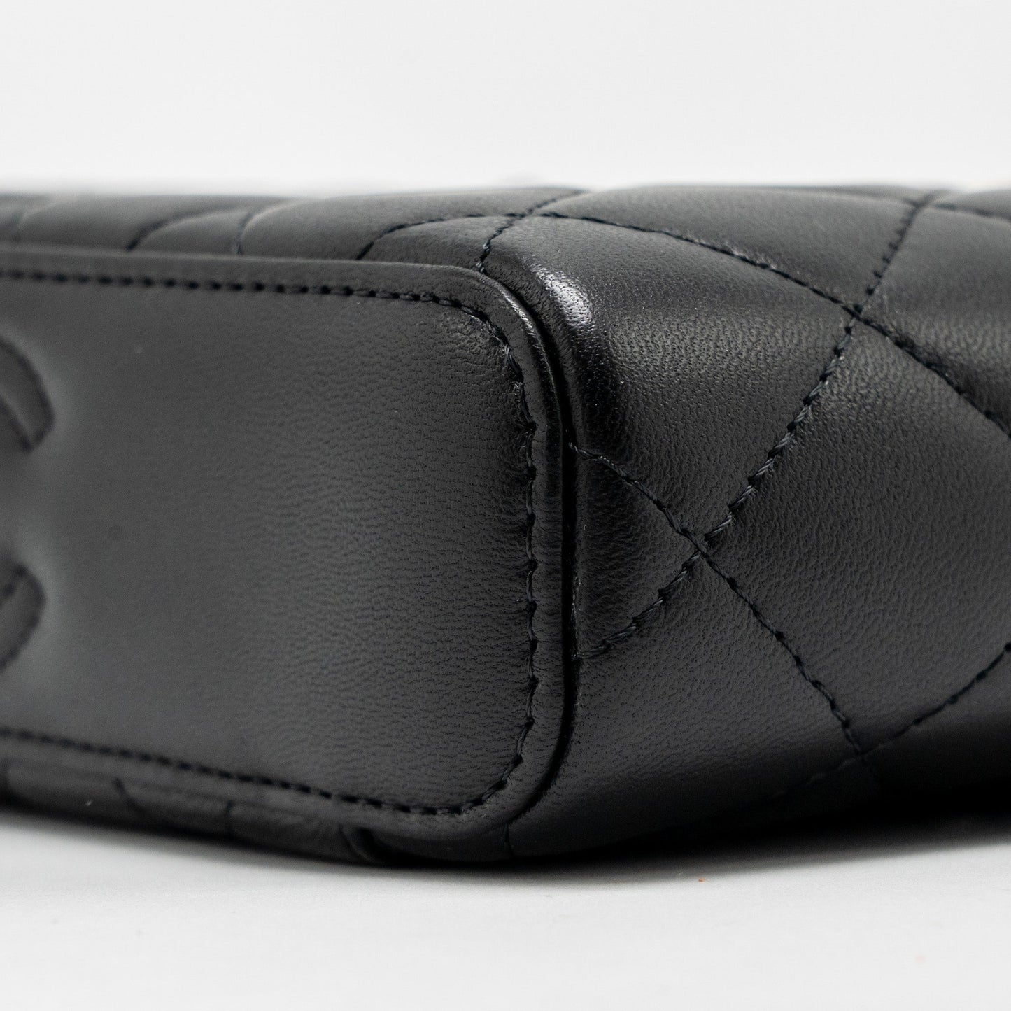 Chanel Small Vanity Clutch with Detail Chain Caviar Black GHW (Microchip)