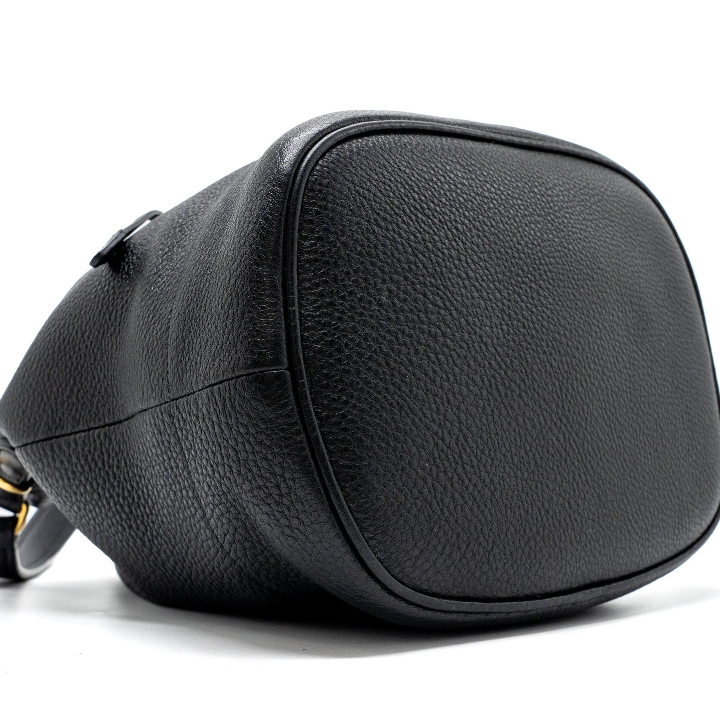 Prada Secchiello bucket bag grained calfskin black GHW