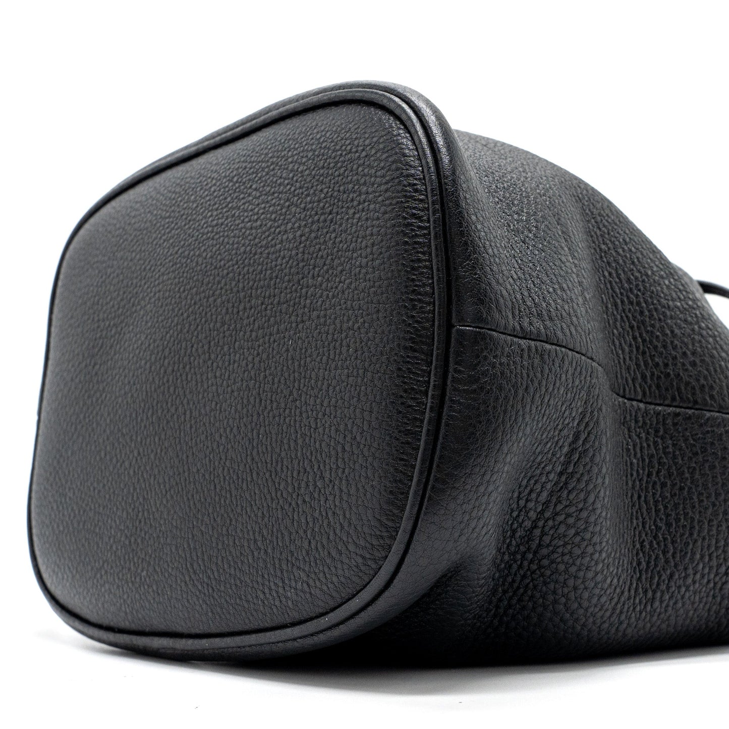 Prada Secchiello bucket bag grained calfskin black GHW