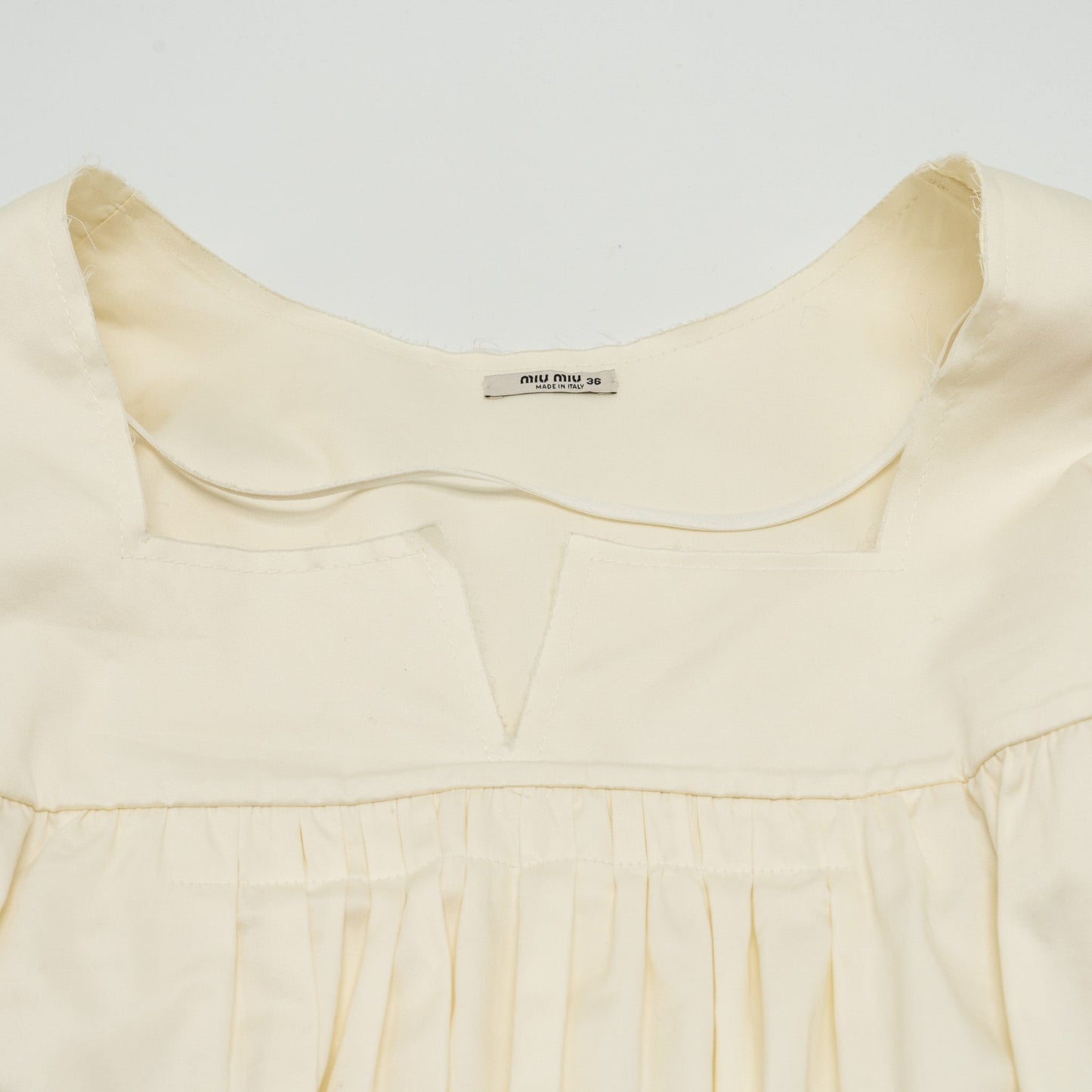 MIU MIU Size 36 Mini Dress Cotton White/Multicolour