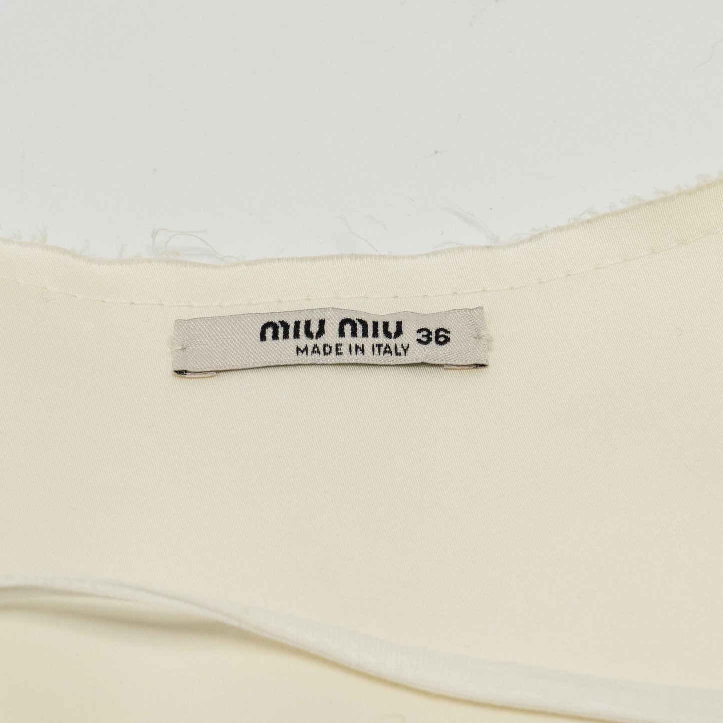 MIU MIU Size 36 Mini Dress Cotton White/Multicolour