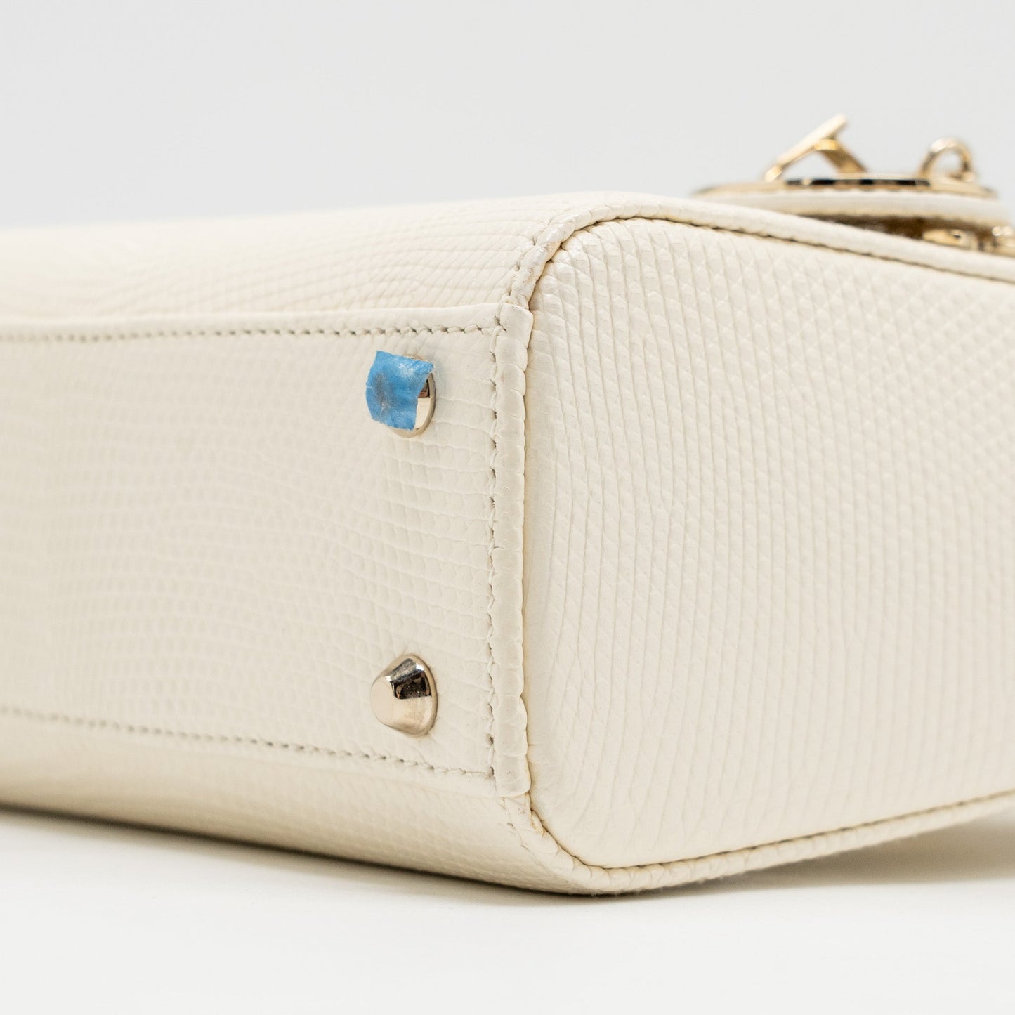 Dior Mini lady Dior Lizard White LGHW