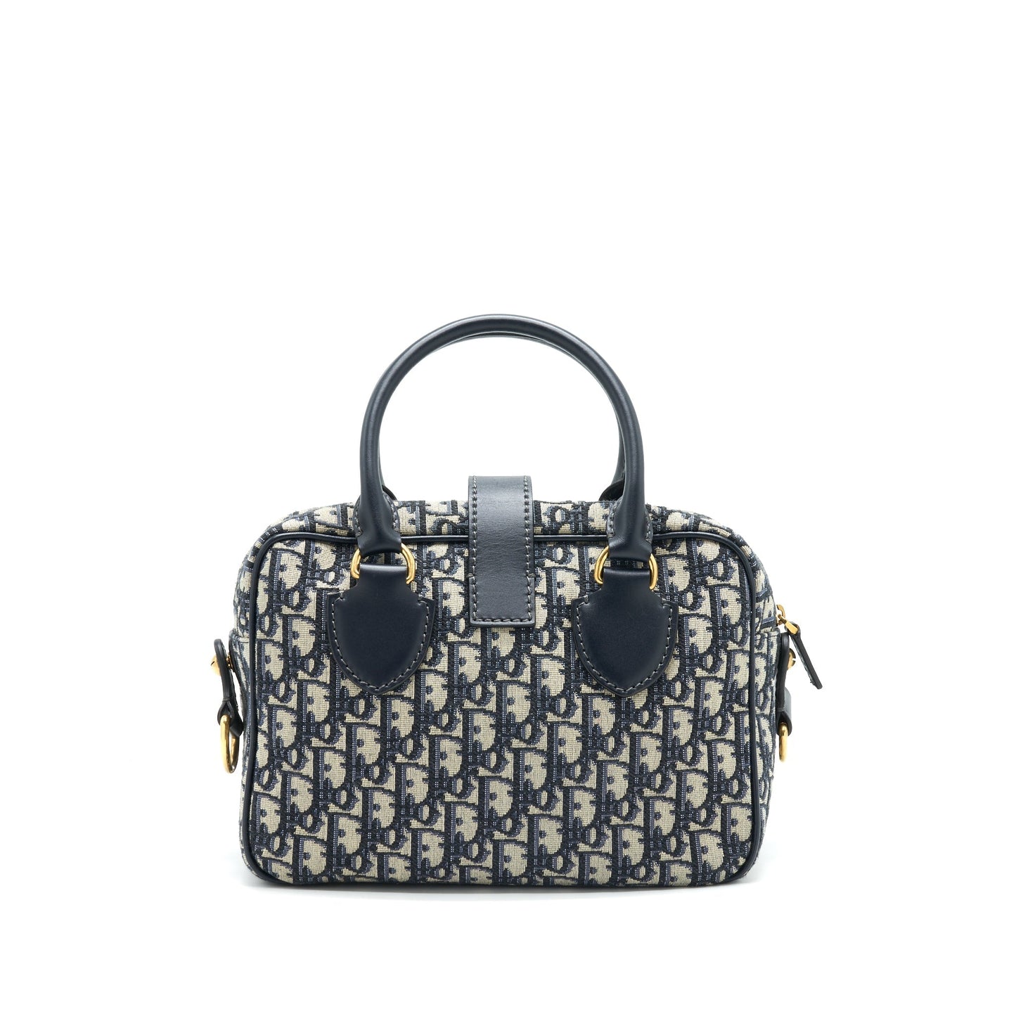 Luxury Dior Oblique Collection Blue Monogram Canvas Tote Bag