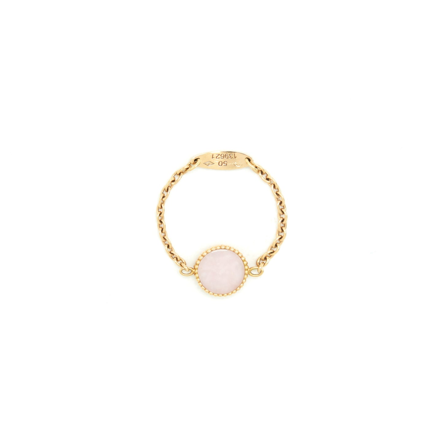 Luxury Dior size 50 Rose Des Vents Ring XS, Rose Gold, Dimond and Pink Opal